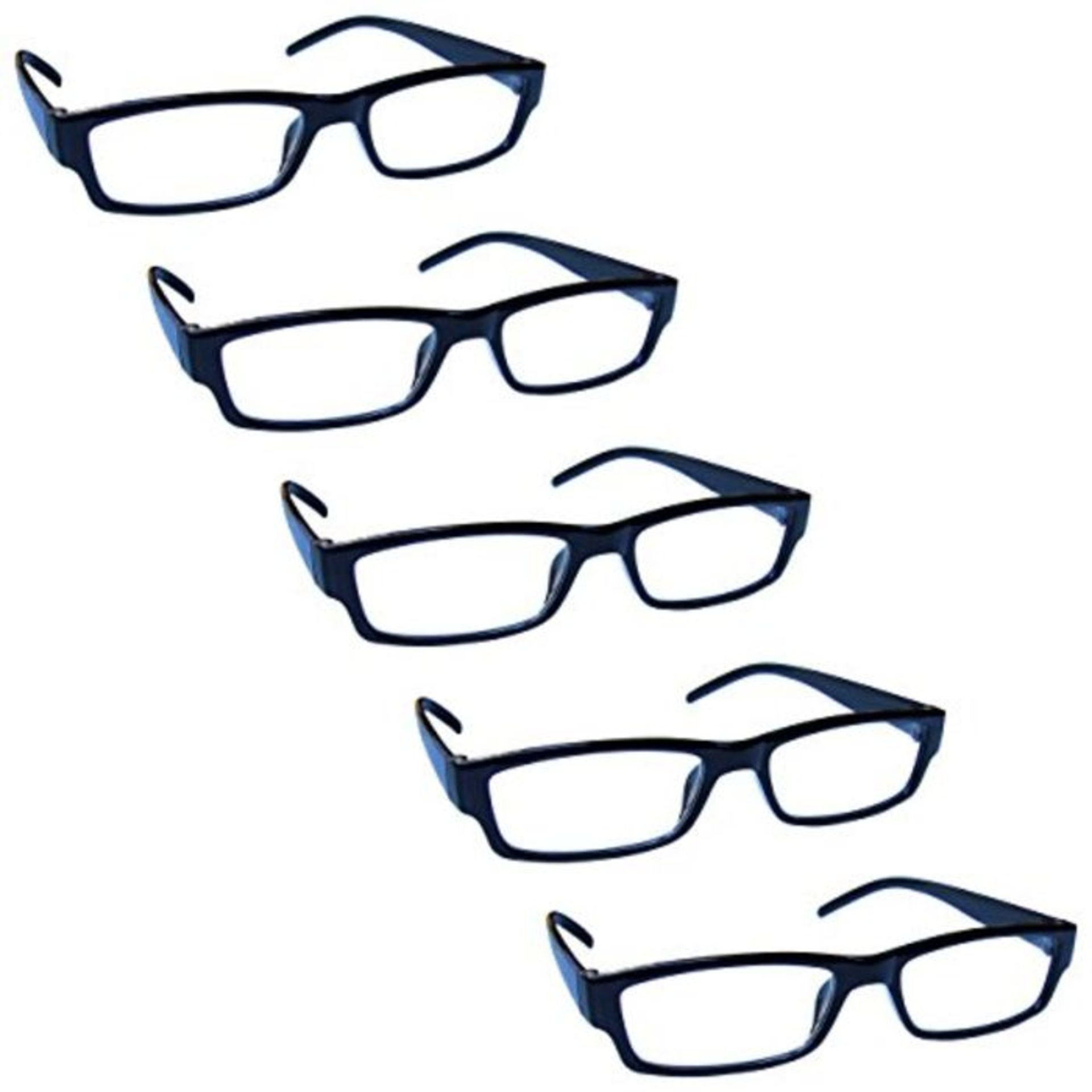 The Reading Glasses Company Black Value 5 Pack Lightweight Mens Womens RRRRR32-1 2.50