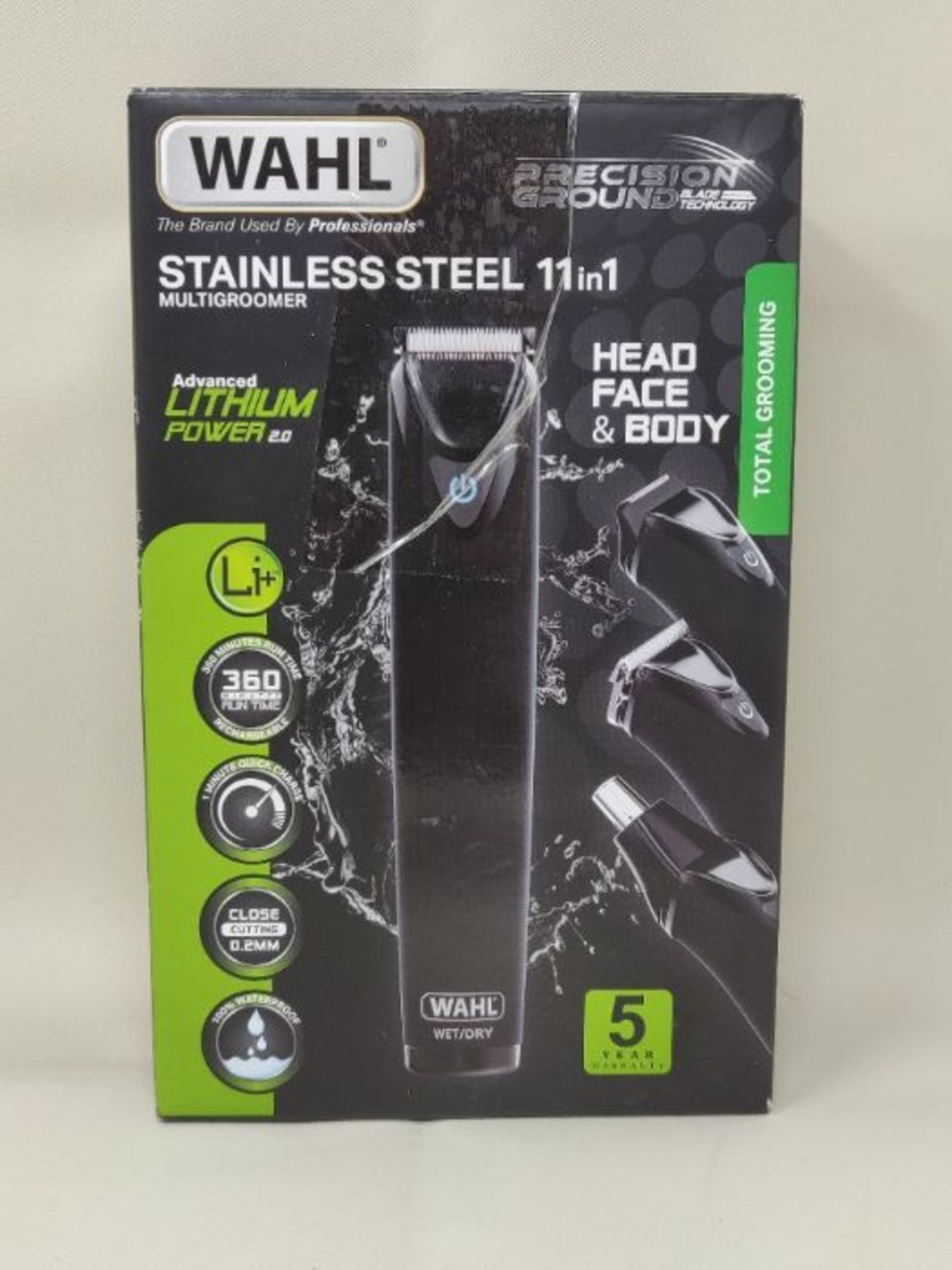 RRP £94.00 [INCOMPLETE] WAHL Multigroomer, Black Stainless Steel, Cordless, Rechargeable, Fully W - Image 2 of 3