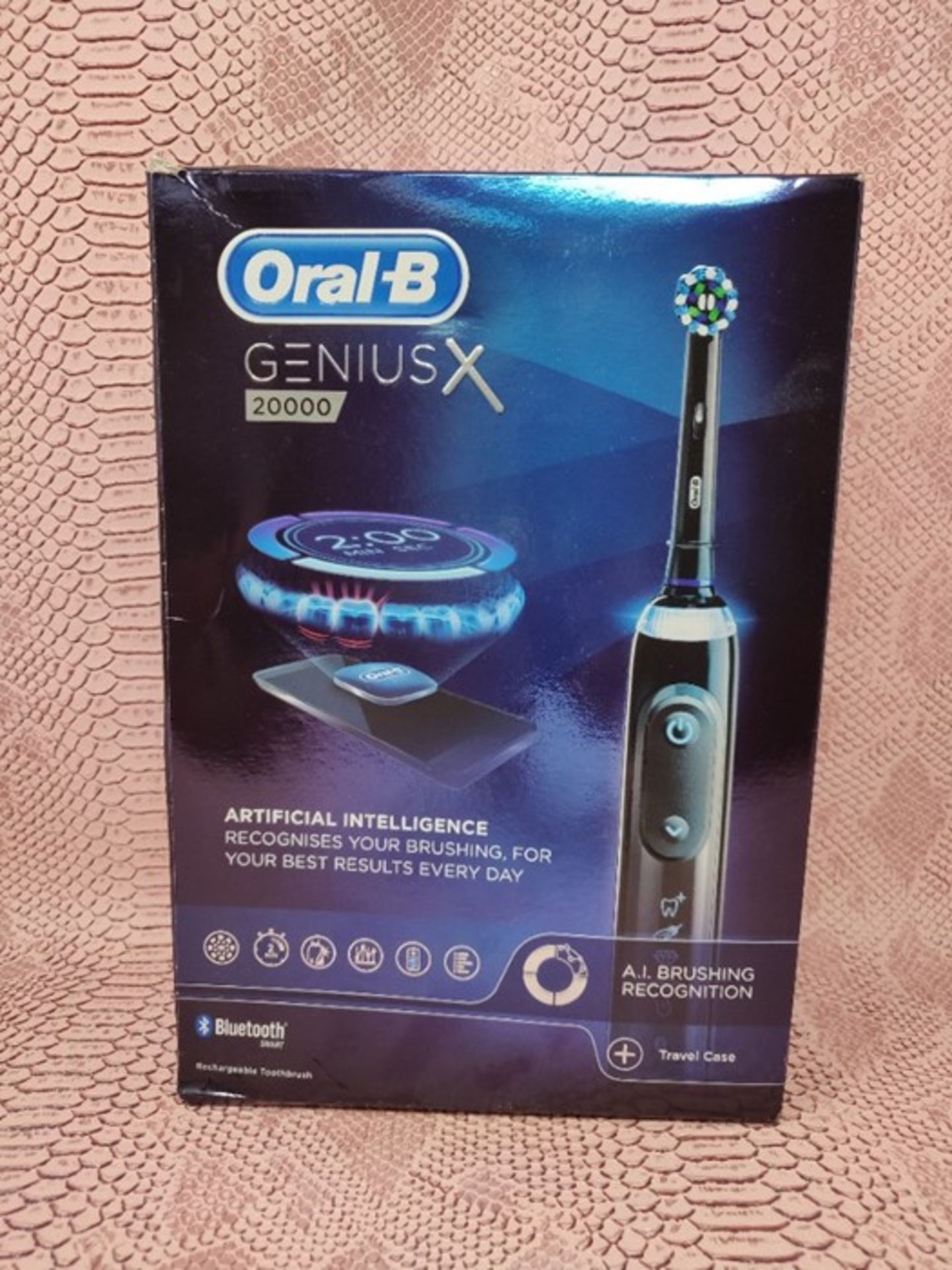 RRP £99.00 Oral-B Genius X with Artificial Intelligence Black Electric Toothbrush, 1 Toothbrush H - Image 2 of 3