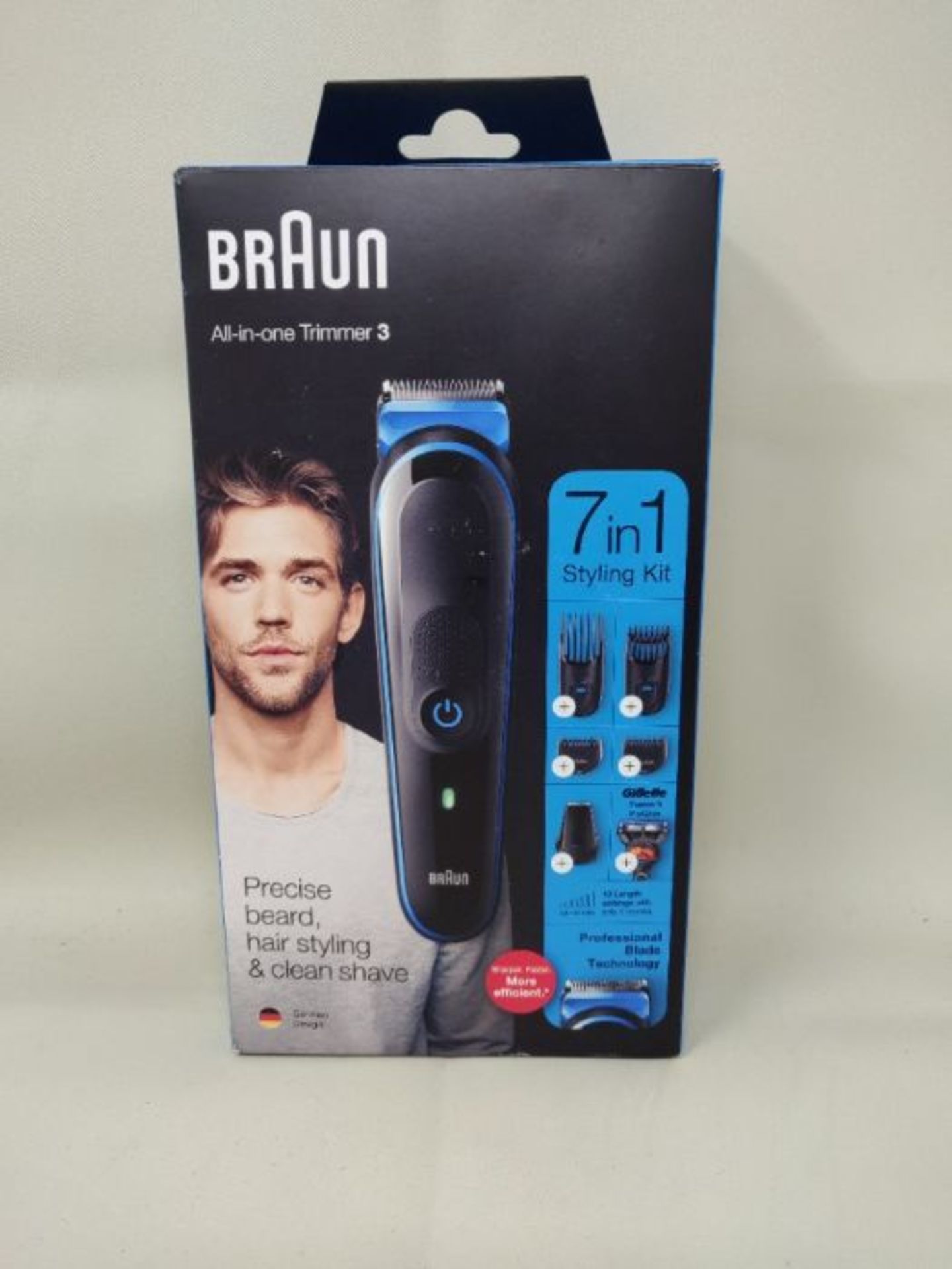 Braun 7-in-1 All-in-one Trimmer 3 MGK3245, Beard Trimmer for Men, Hair Clipper and Fac - Image 2 of 3