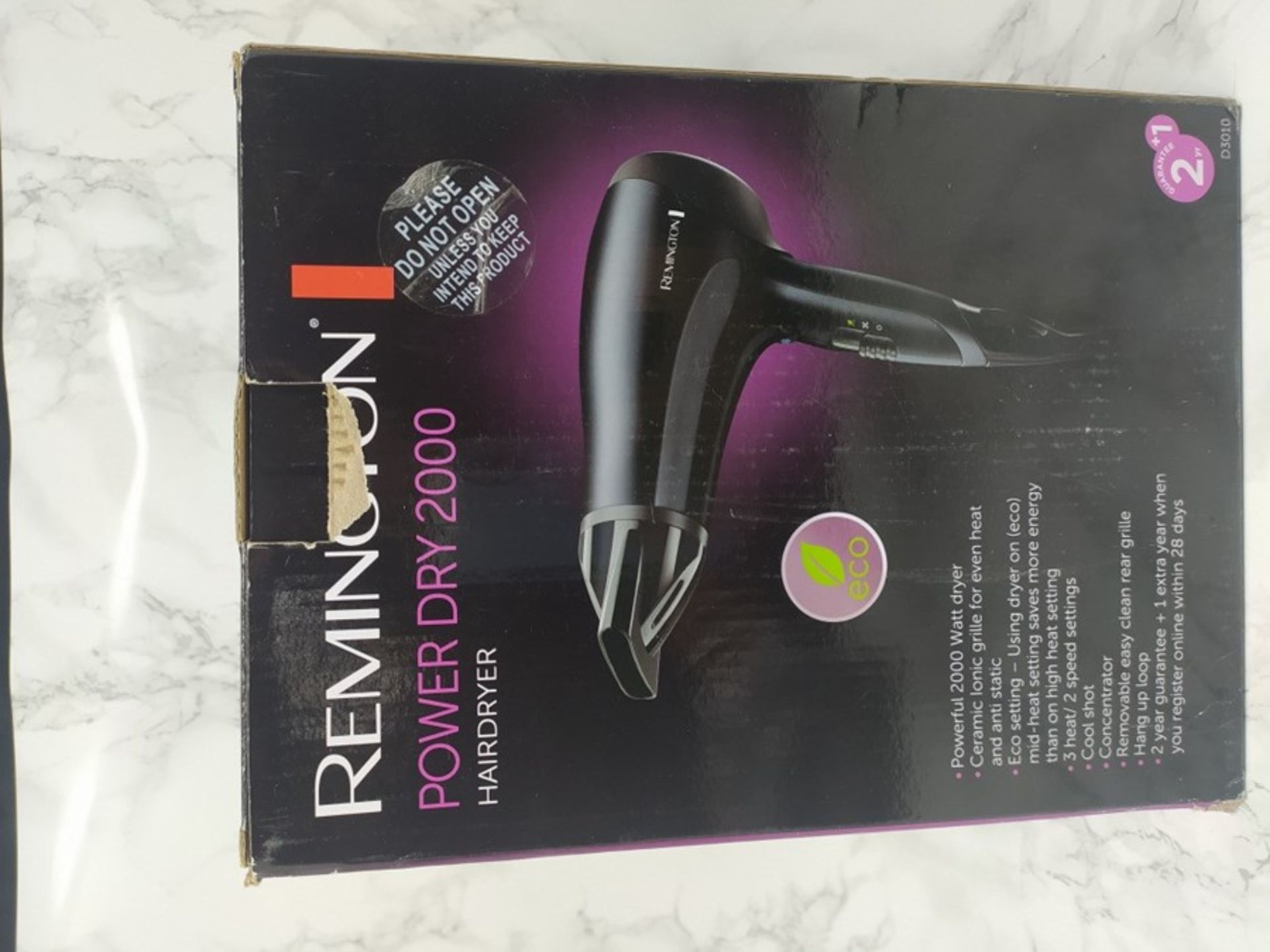 Remington D3010 Power Dry Lightweight Hair Dryer, 2000 W - Image 2 of 3
