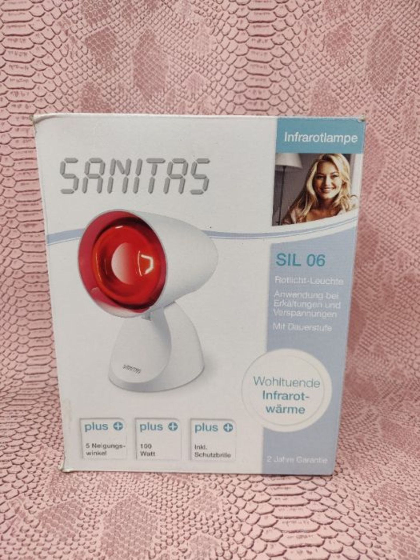 Sanitas SIL06 Infrared Heat Lamp | Warm, soothing infrared light | Helps ease muscle a - Image 2 of 3