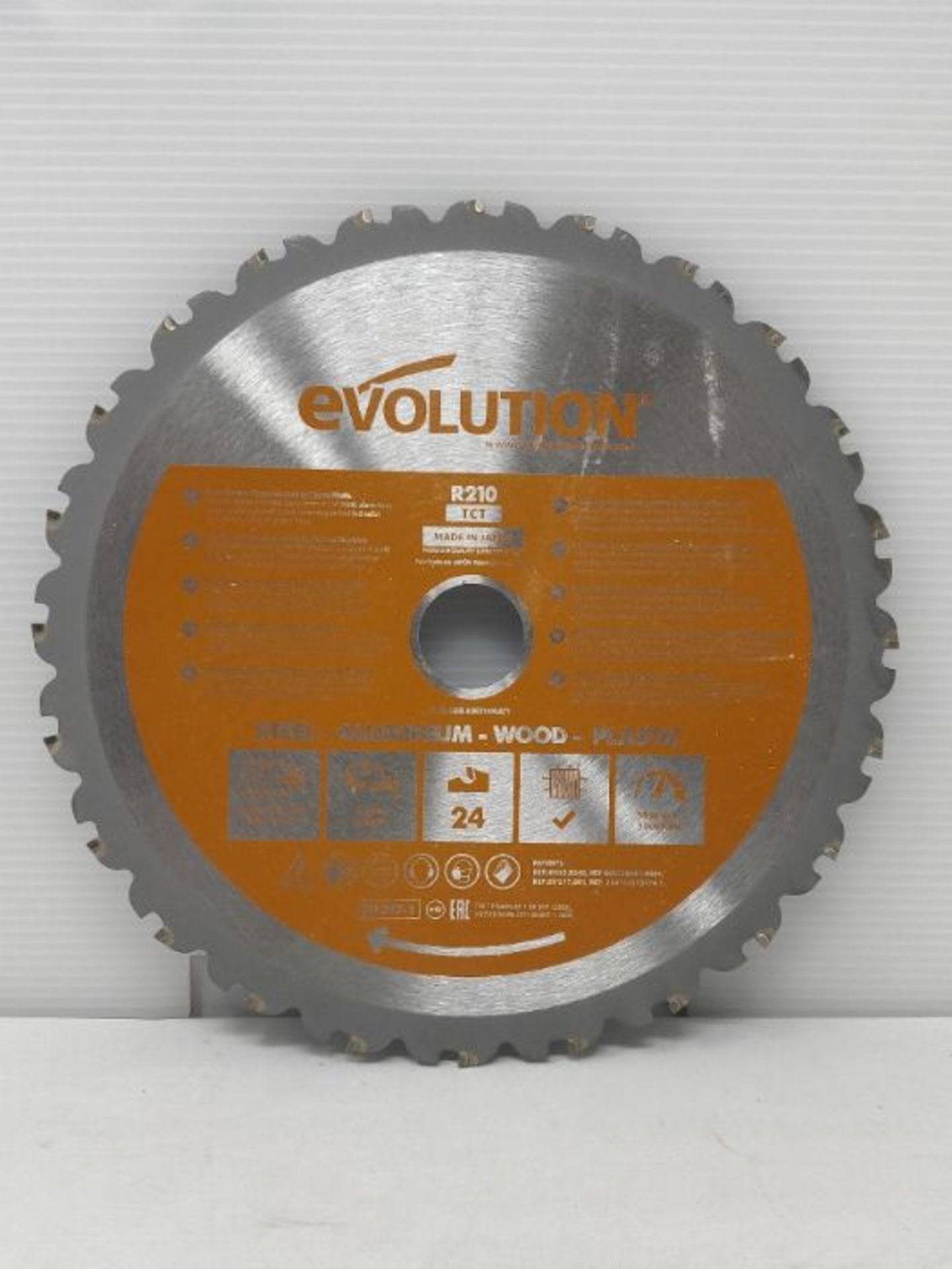 Evolution Power Tools R210TCT-24T (Rage) Multi-Material TCT Blade Cuts Wood, Metal and - Image 2 of 2