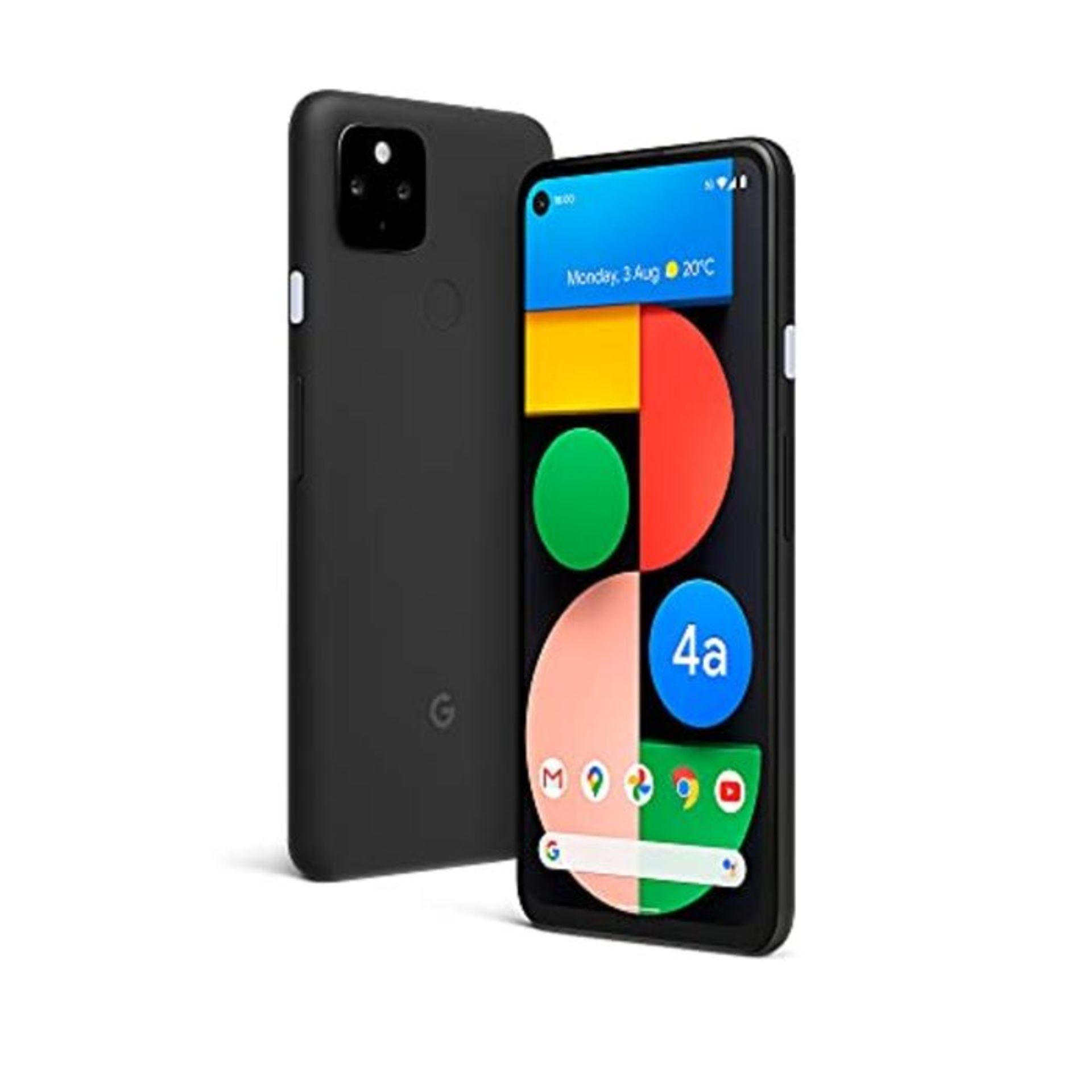 RRP £394.00 Google Pixel 4a 5G Android Mobile phone- 128GB Just Black, SIM Free, Adaptive Battery