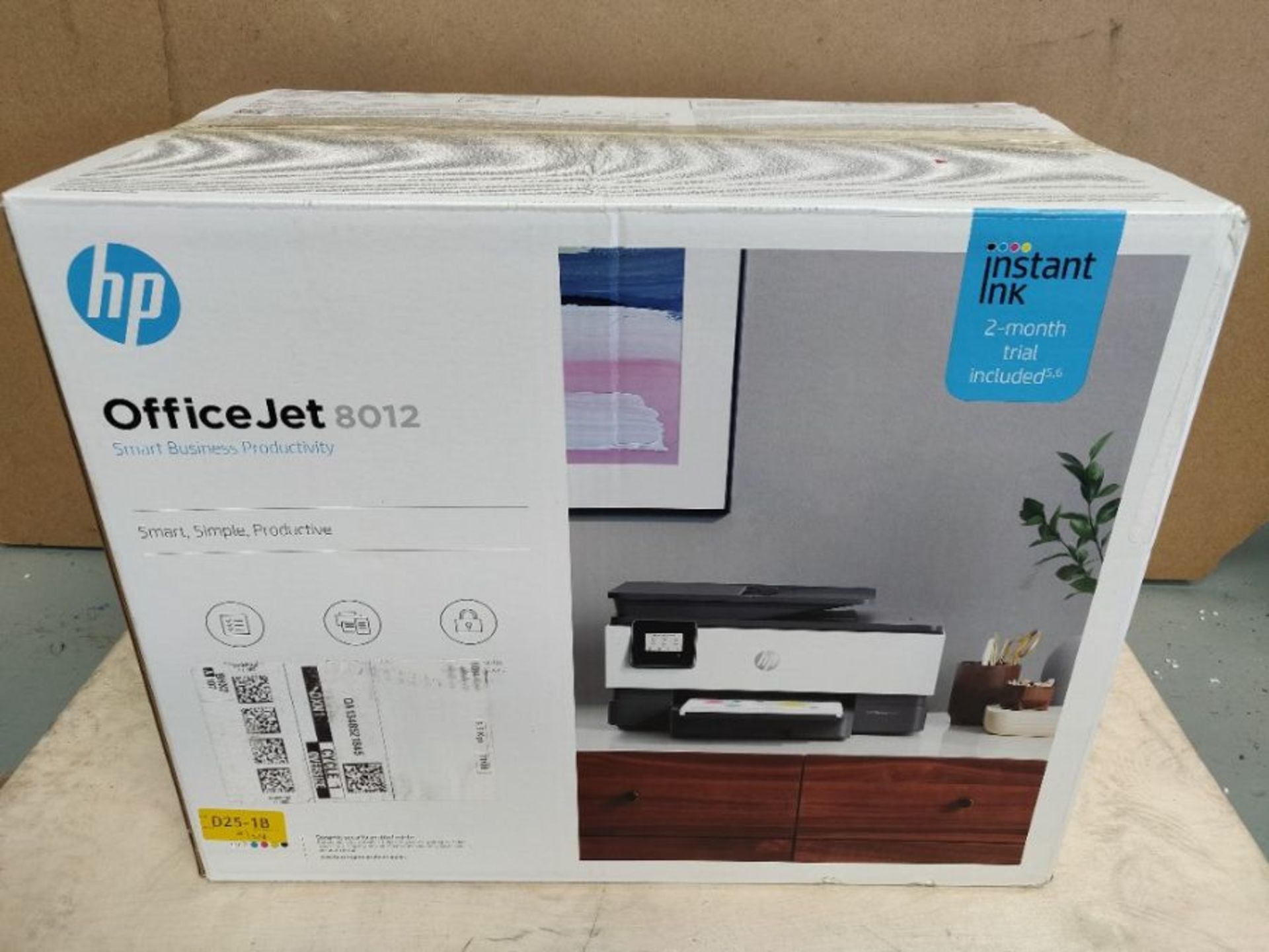 RRP £89.00 HP OfficeJet 8012 All-in-One Wireless Printer, Instant Ink Ready with 2 Months Trial I - Image 2 of 3