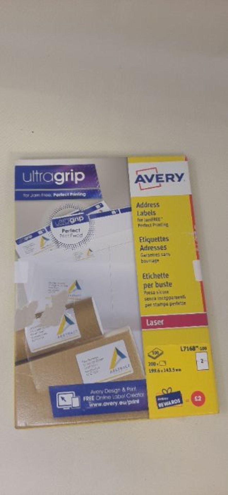 Avery L7168 Self Adhesive Parcel Shipping Labels, Laser Printers, 2 Labels Per A4 Shee - Image 2 of 3