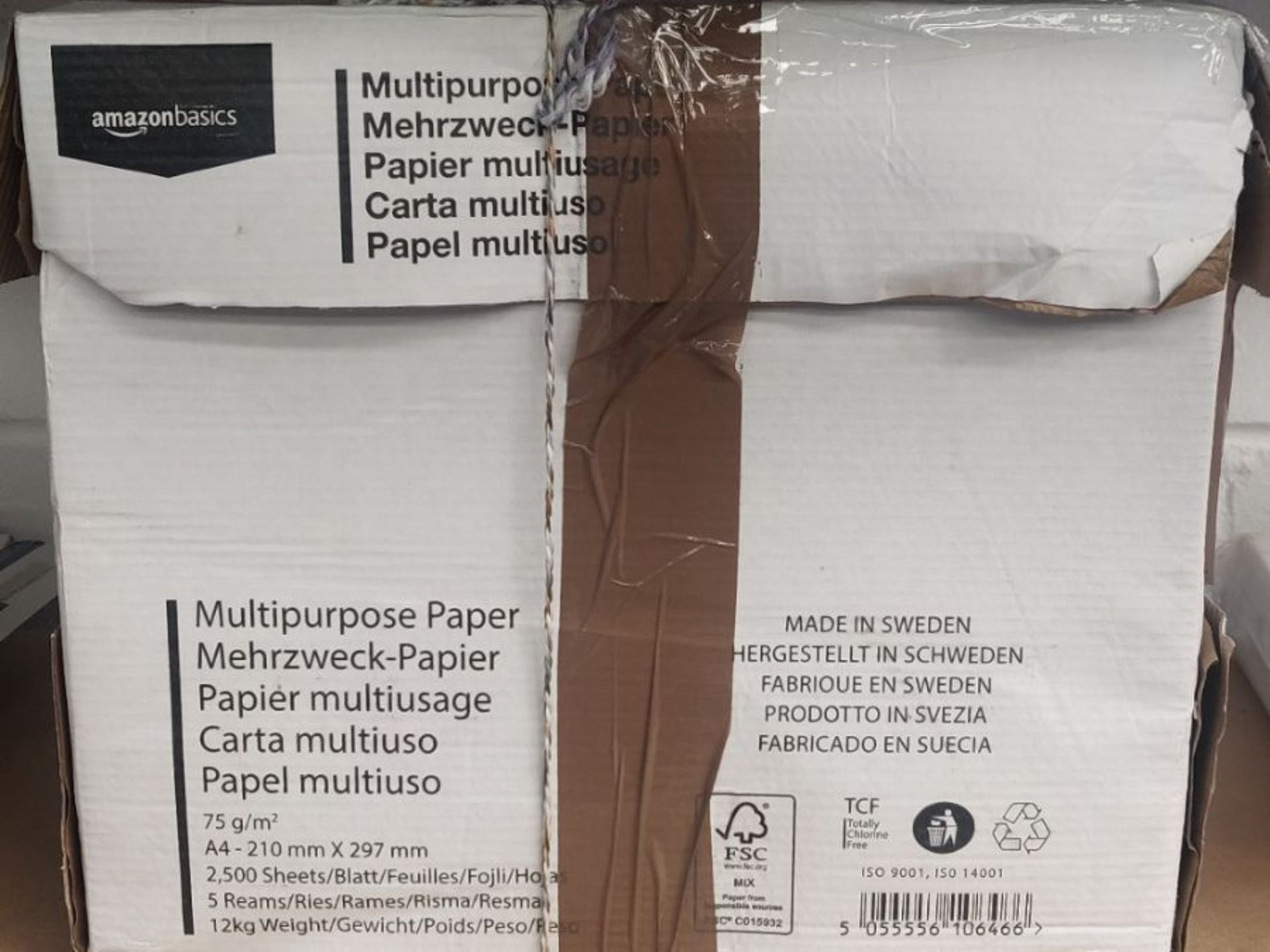 Amazon Basics Multipurpose Copy Paper A4 75gsm, 5x500 Sheets, White - Image 2 of 2