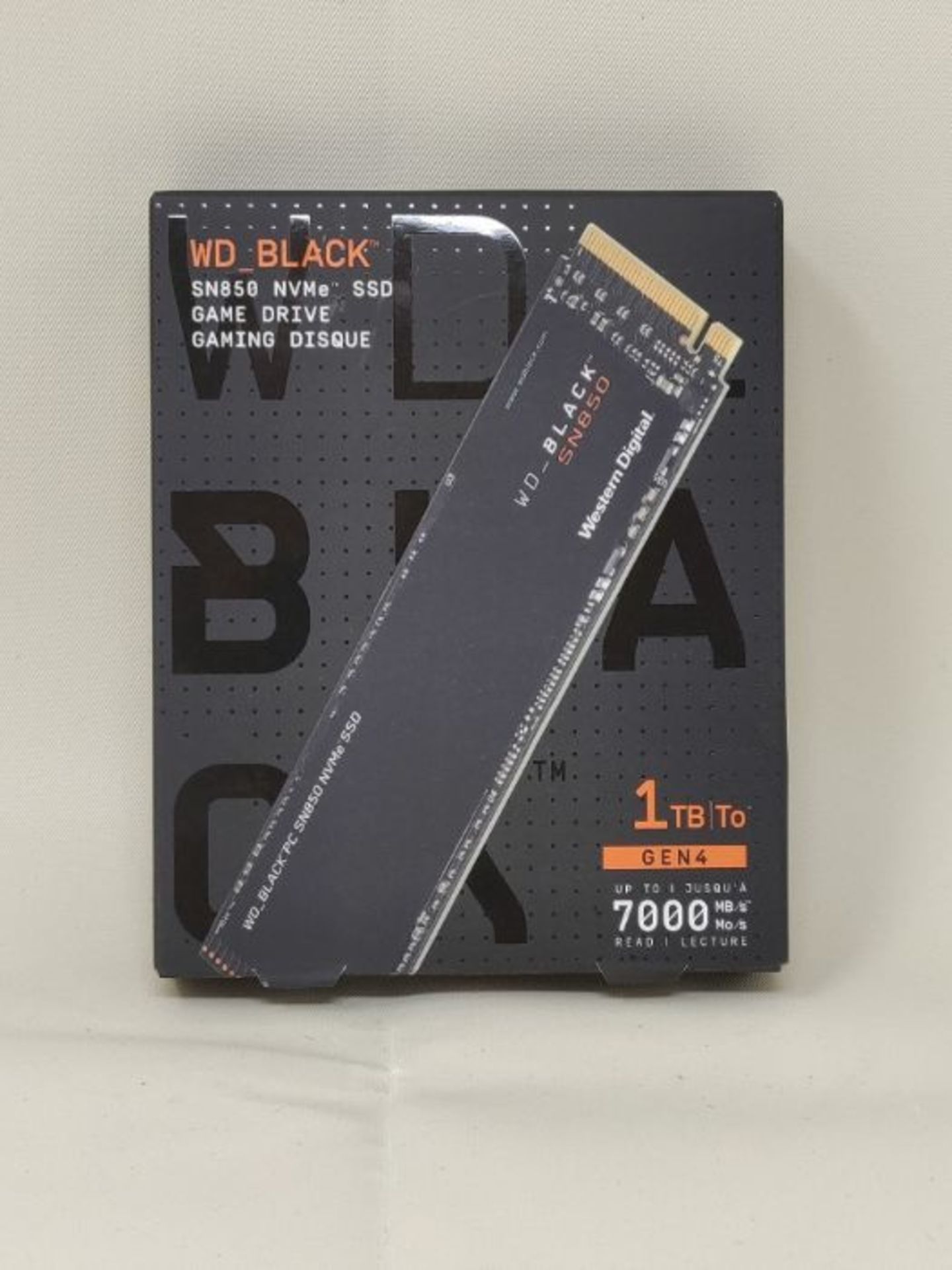 RRP £168.00 WD_BLACK SN850 1TB NVMe Internal Gaming SSD; PCIe Gen4 Technology, up to 7000 MB/s rea - Image 2 of 3