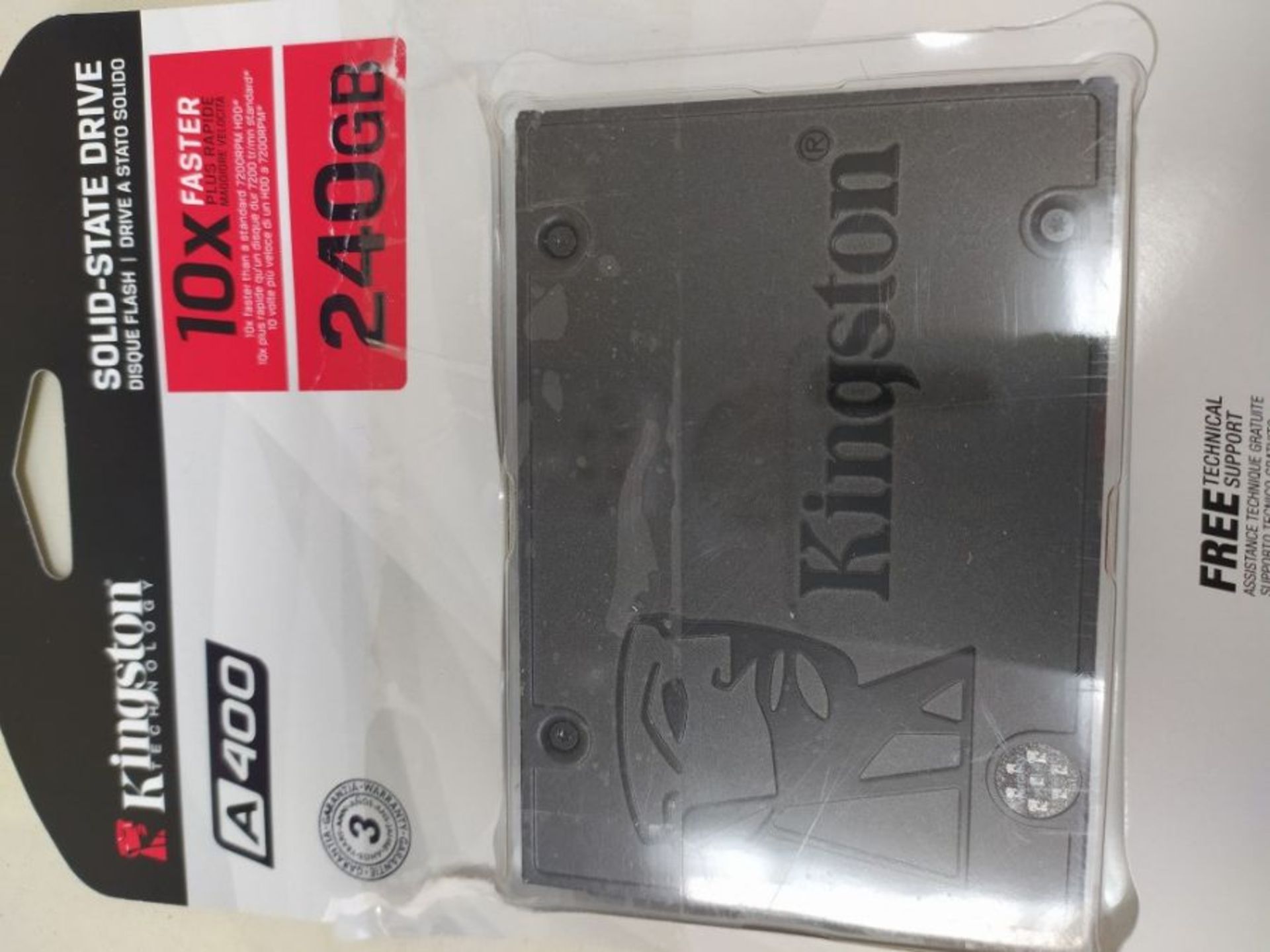 Kingston SSDNow A400 240GB SATA 3 Solid State Drive (SA400S37/240G), Black - Image 2 of 2
