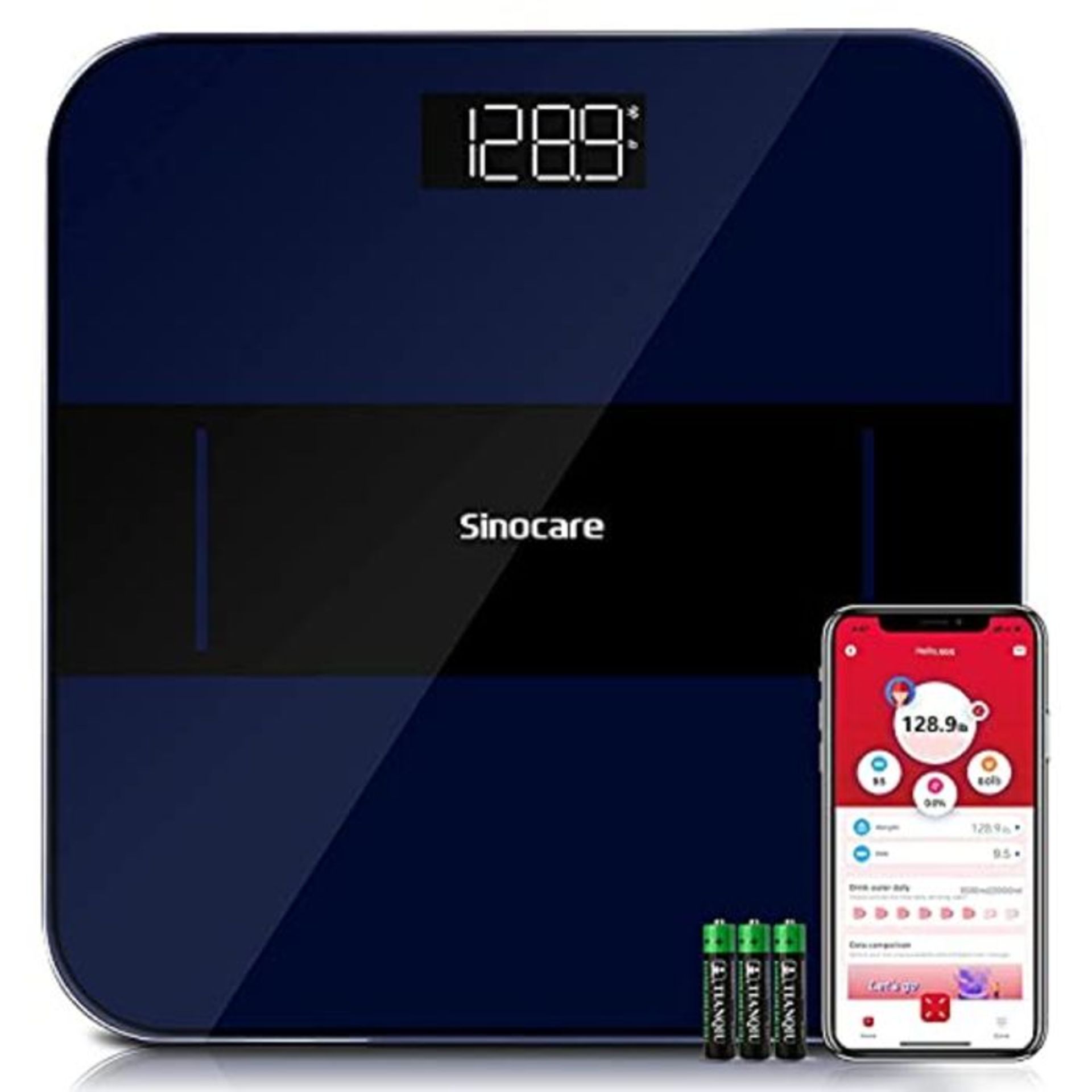 Scales for Body Weight, Sinocare Digital Bathroom Scales Bluetooth Weighing Scales wit