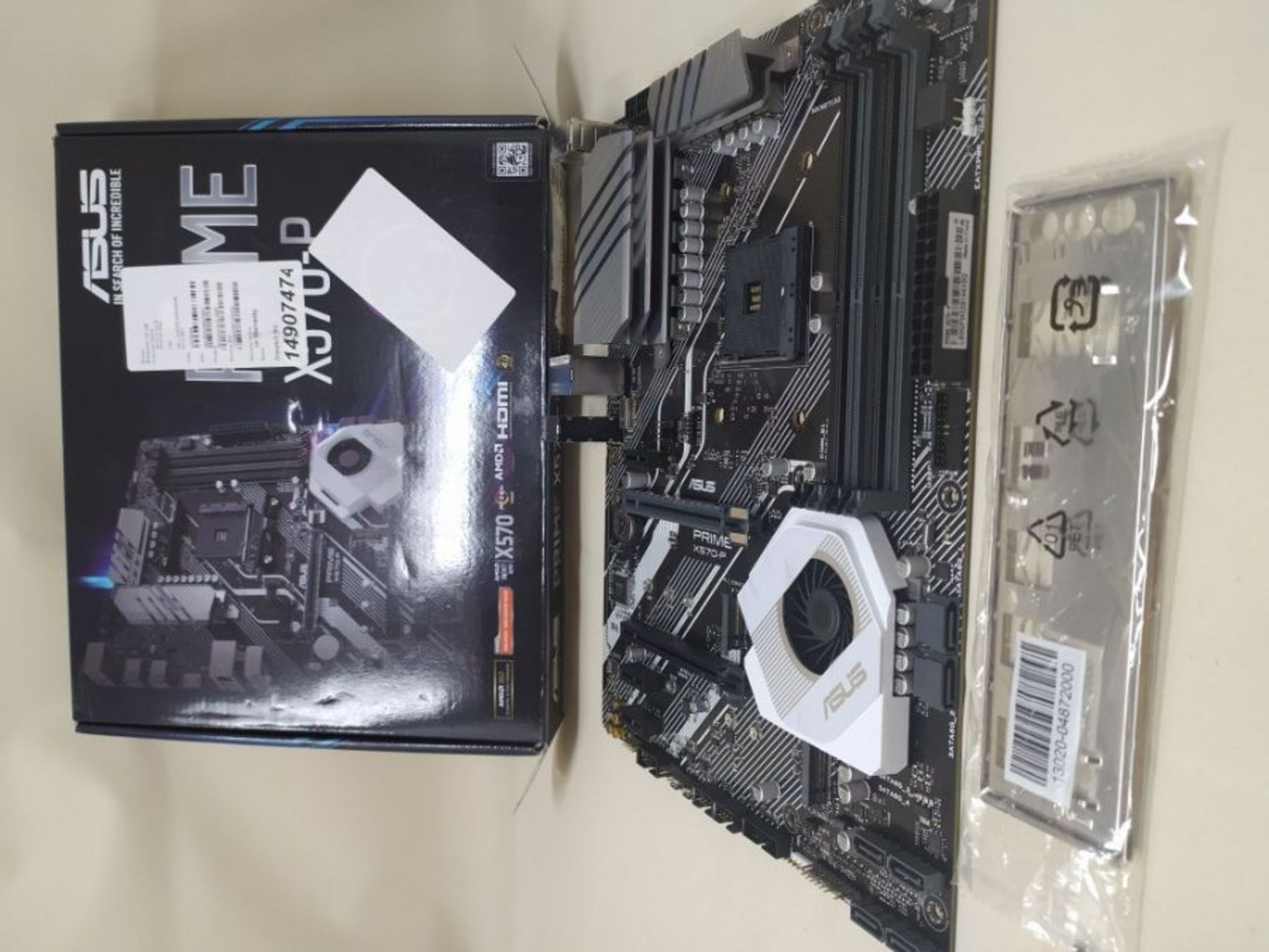 RRP £135.00 ASUS Prime X570-P ATX Motherboard, AMD Socket AM4, Ryzen 3000, 12 DrMOS Power Stages, - Image 2 of 2