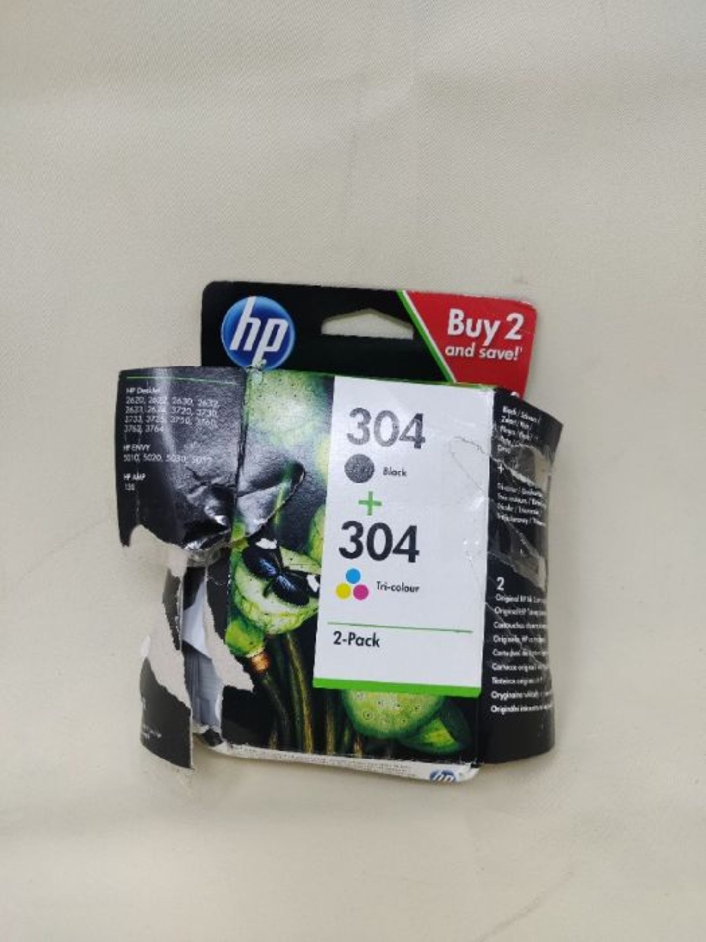 HP 3JB05AE 304 Original Ink Cartridges, Black and Tri-Colour, Multipack - Image 2 of 3