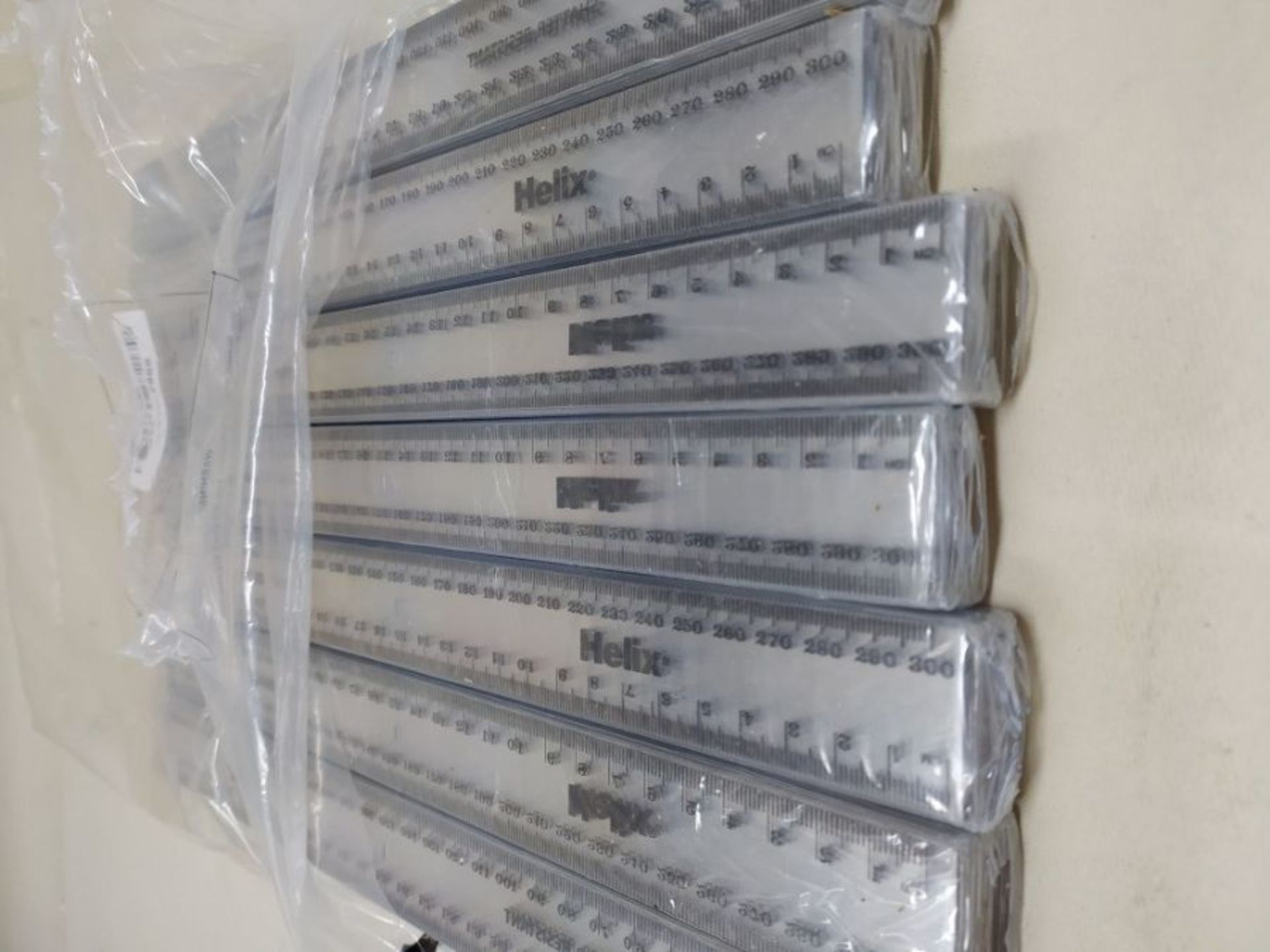 Helix 30cm Metric Clear Shatter Resistant Ruler (Box of 100) - Image 2 of 2