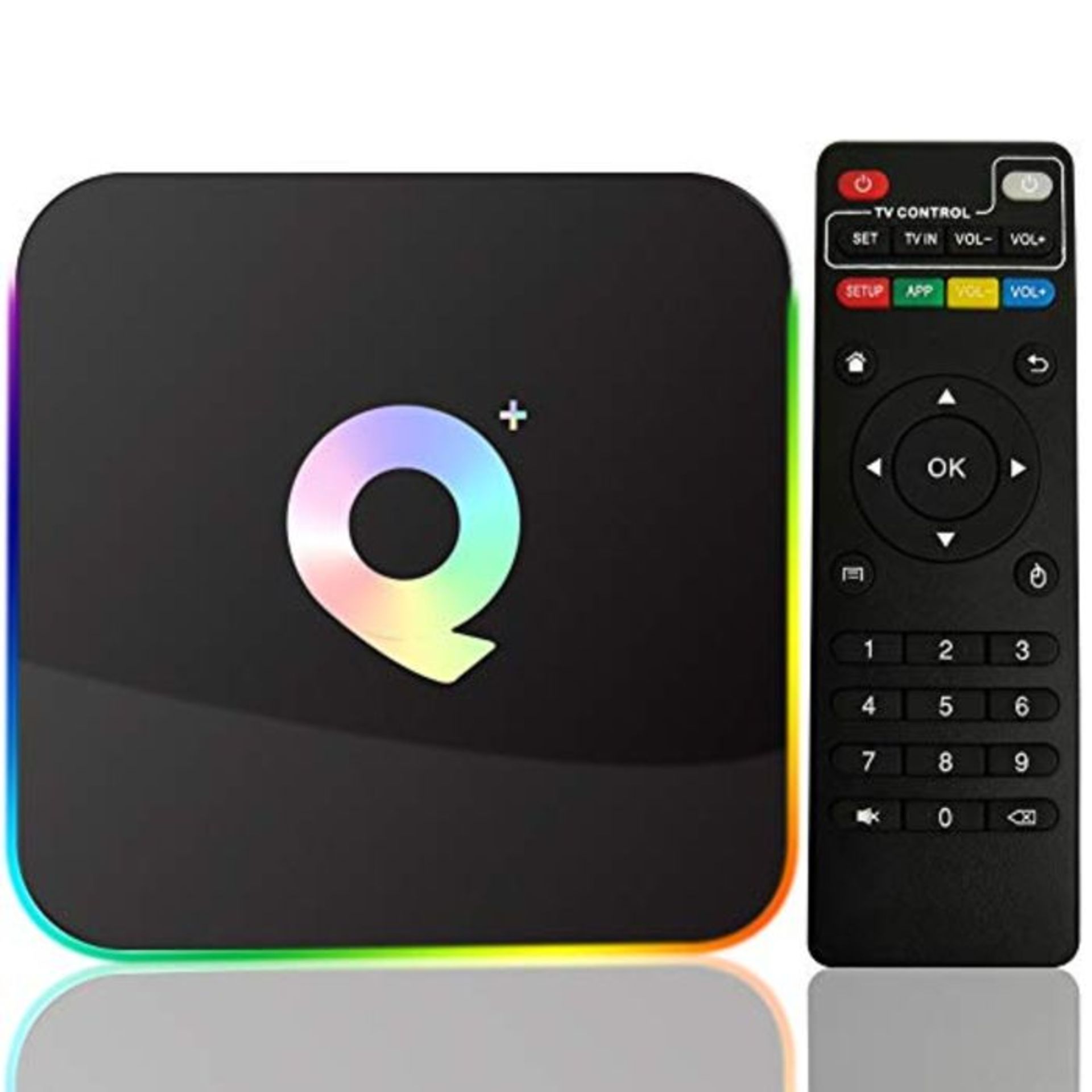 Q Plus Android TV BOX, Android 10.0 TV Box 4GB RAM 32GB ROM H6 Quad -Core TV Box 2.4Gh