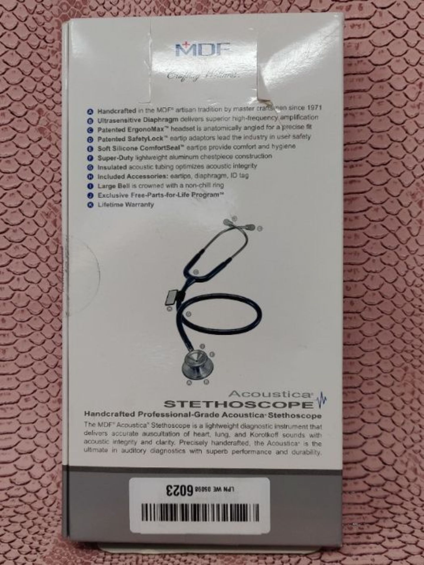 MDF® Acoustica® Deluxe Lightweight Dual Head Stethoscope - Free-Parts-for-Life & Lif - Image 2 of 3