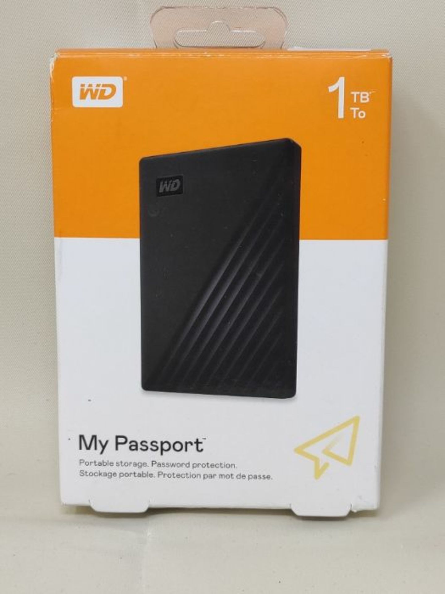 WD 1 TB My Passport Portable Hard Drive with Password Protection and Auto Backup Softw - Image 2 of 3
