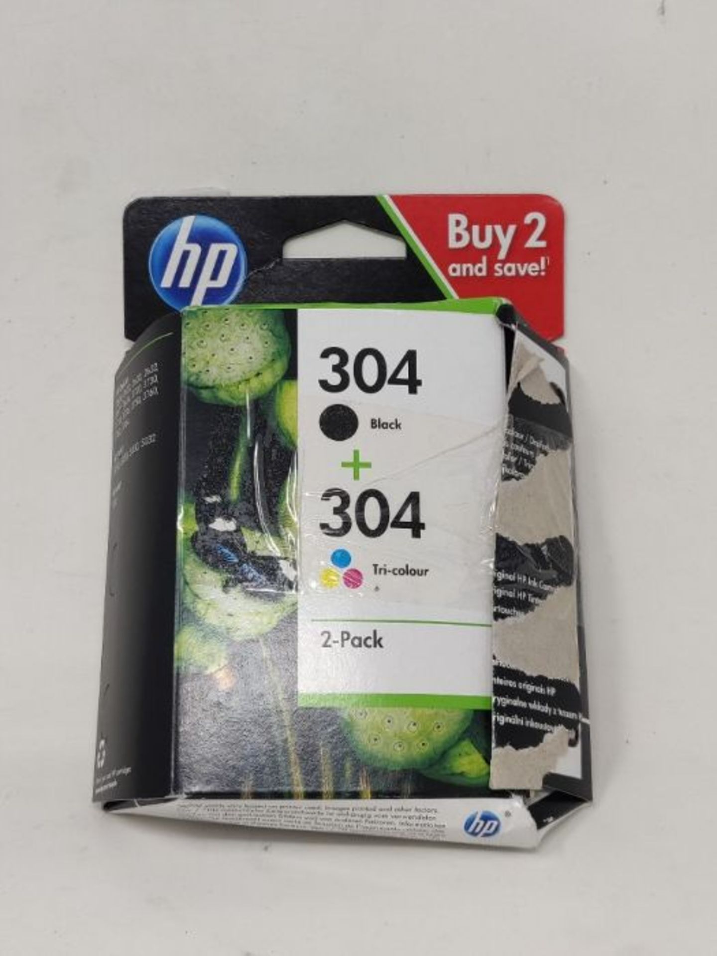 HP 3JB05AE 304 Original Ink Cartridges, Black and Tri-Colour, Multipack - Image 2 of 3