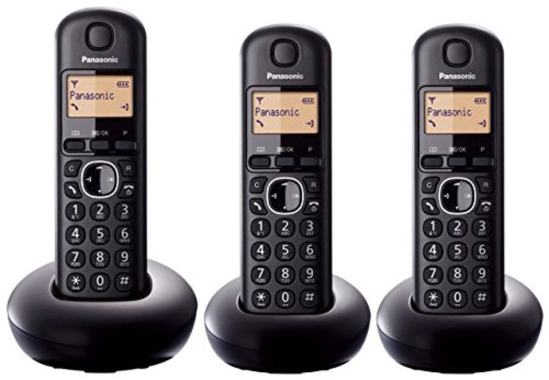 RRP £77.00 Panasonic KX-TGB213EB Digital Cordless Phone with LCD Display - Black