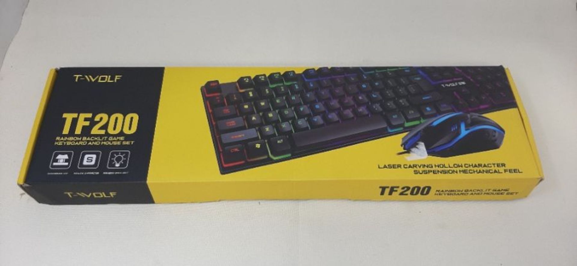 Rainbow Lit Gaming Keyboard and Mouse Mechanical Feel - Image 3 of 3