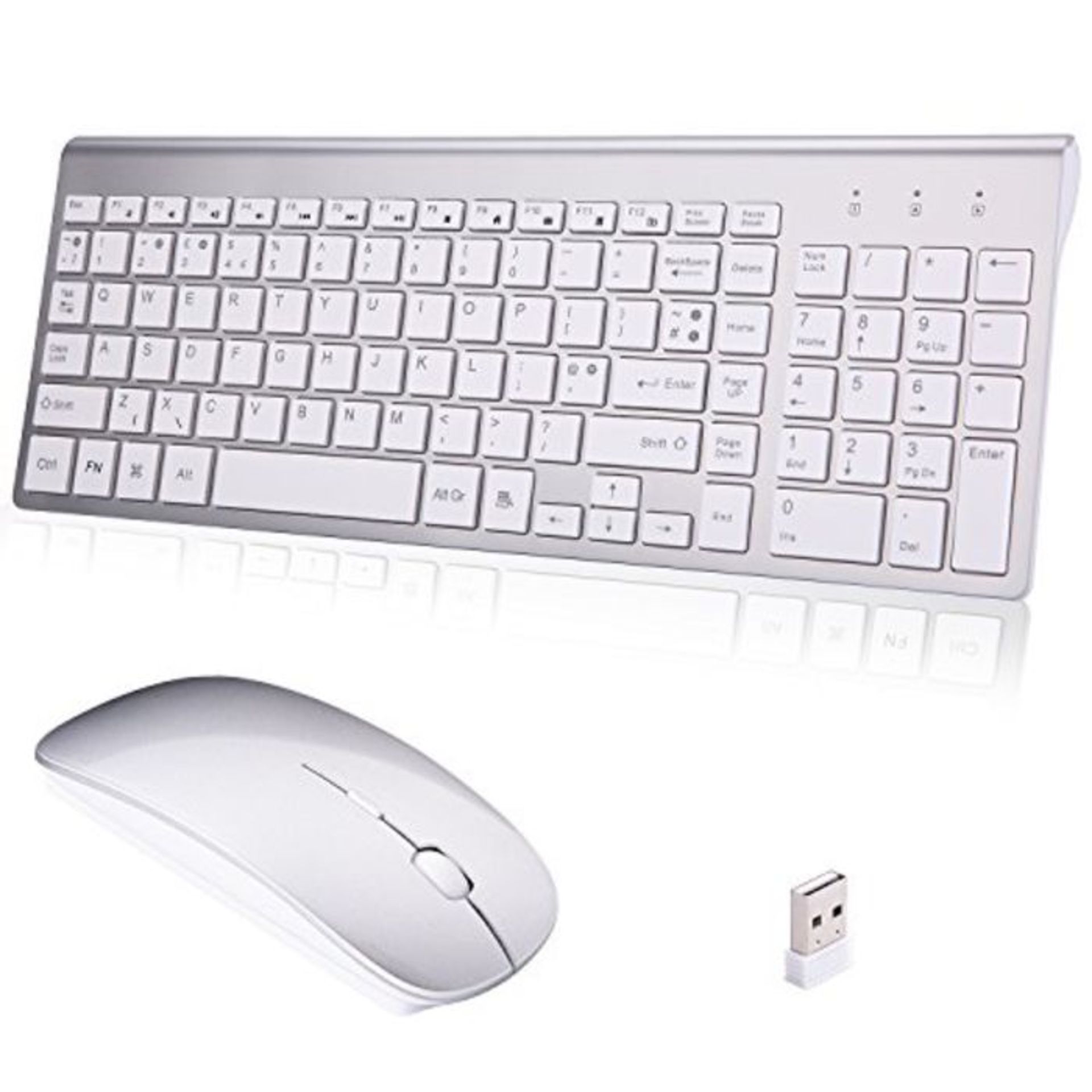 Wireless Keyboard and Mouse combo,Full Size & Ultra Thin Compact Keyboards and Mouse (