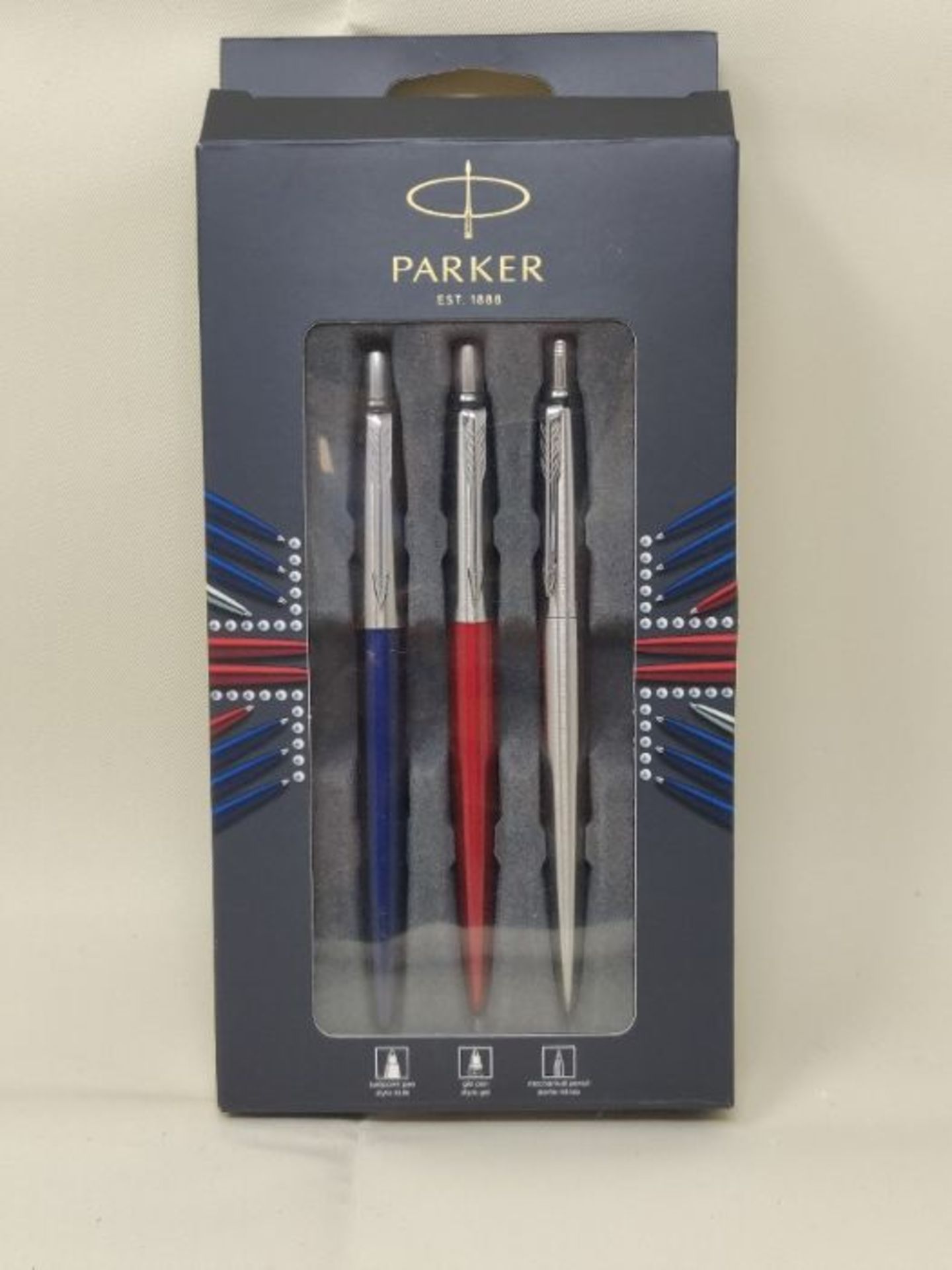 Parker Jotter London Trio Discovery Pack: Ballpoint Pen (Royal Blue), Gel Pen (Red Ken - Image 2 of 3