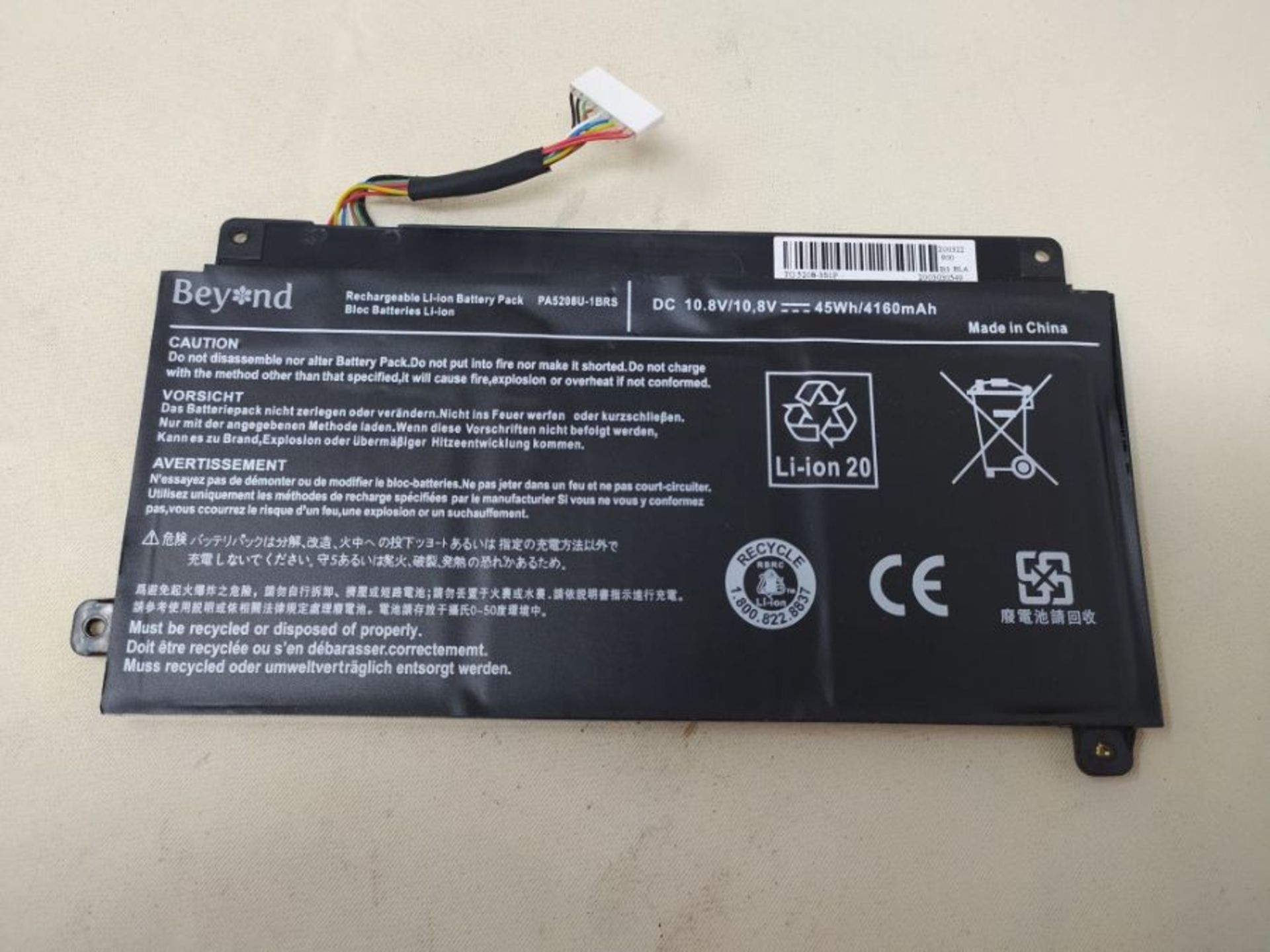 Replacement BEYOND Battery for TOSHIBA PA5208U-1BRS, TOSHBIA Chromebook 2 CB30 CB35 P5 - Bild 2 aus 2