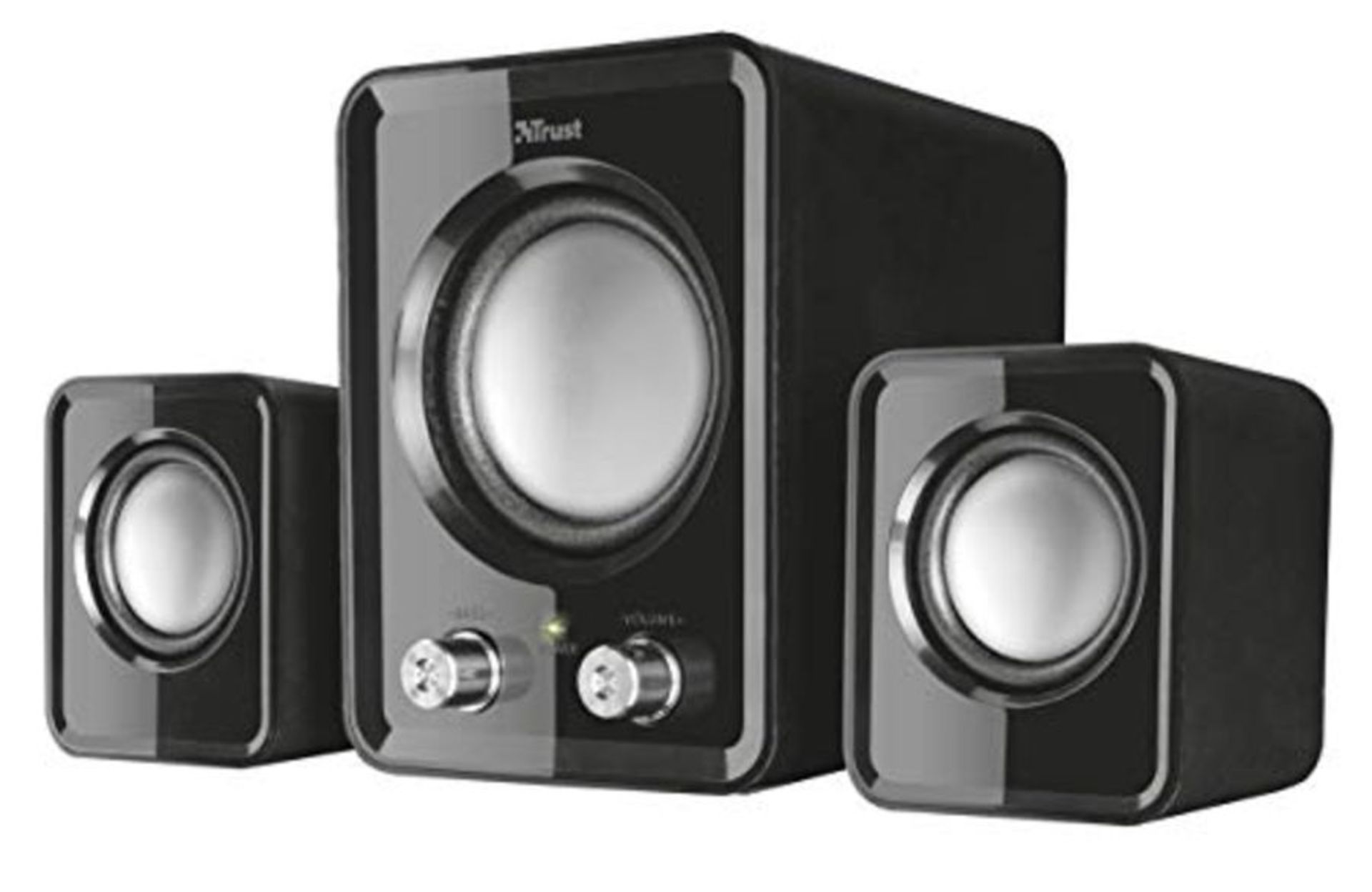 Trust 21525 Ziva Compact 2.1 PC Speakers with Subwoofer for Computer and Laptop, 12 W,