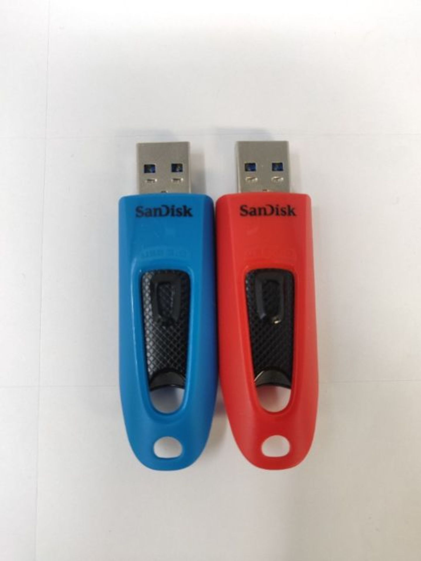 SanDisk Ultra 32 GB USB Flash Drive USB 3.0 Up to 130 MB/s Read - Twin Pack, Red/Blue - Image 3 of 3