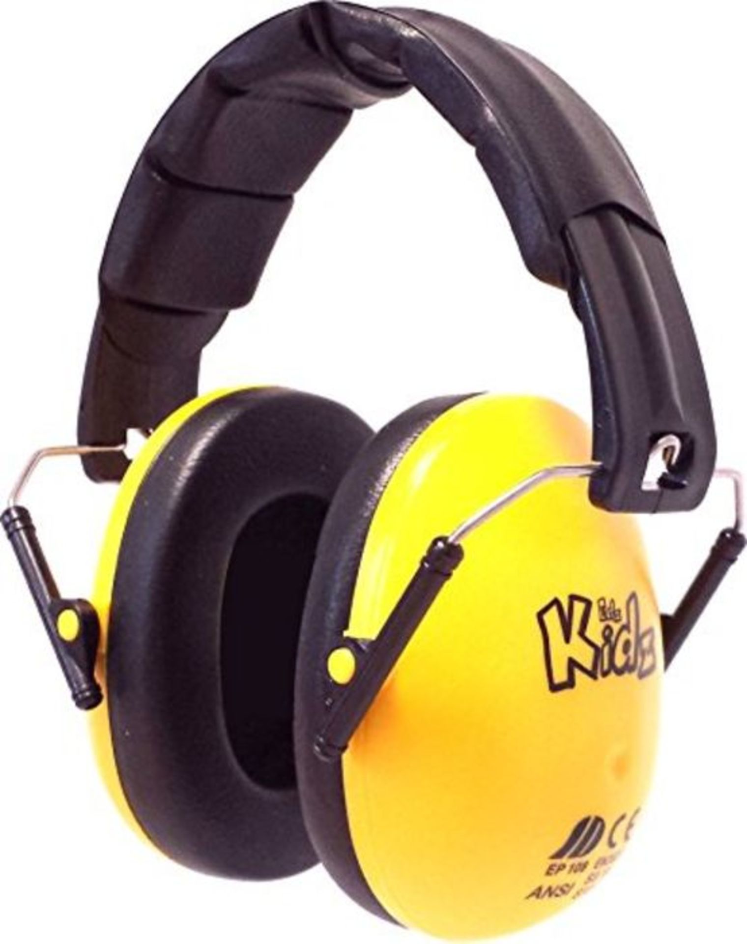 Edz Kidz Ear Defenders. Ear Protection for Toddlers Through Teens. (Yellow)
