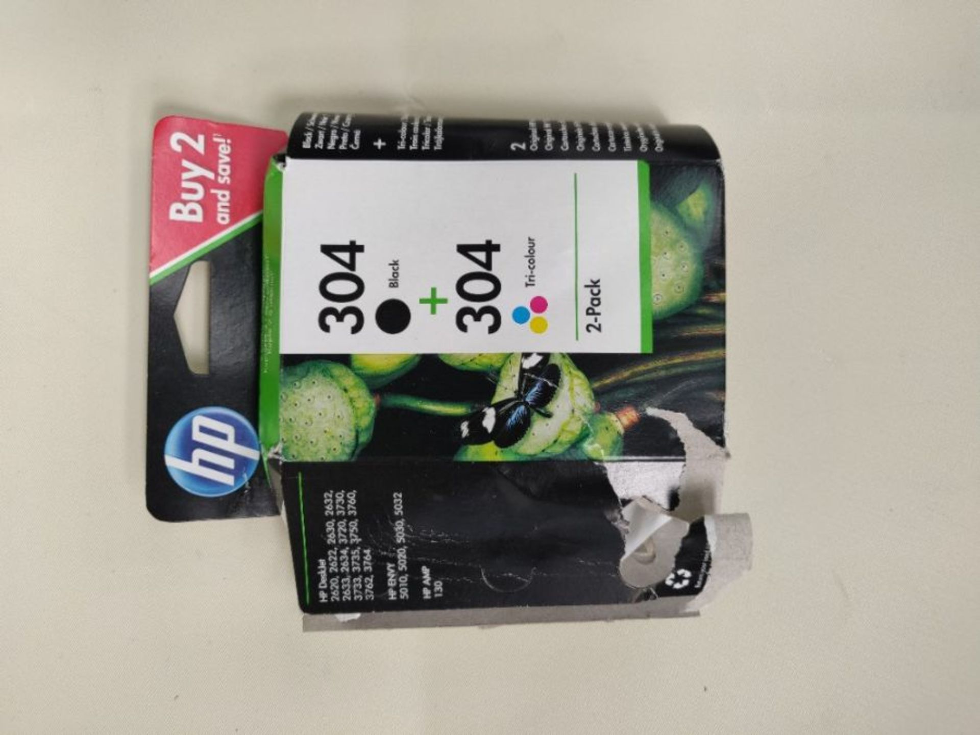 HP 3JB05AE 304 Original Ink Cartridges, Black and Tri-Colour, Multipack - Image 2 of 3