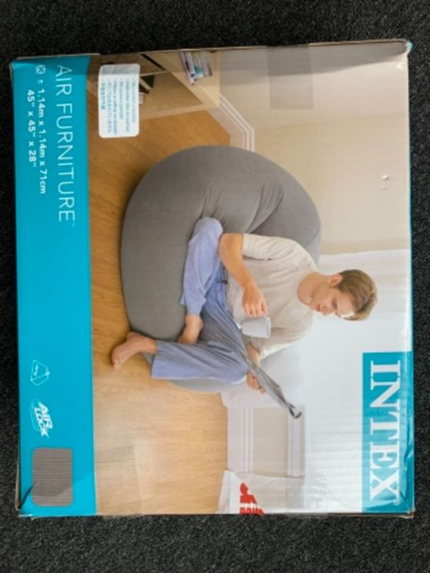 Intex Beanless Bag Inflatable Chair, Grey - Image 2 of 3