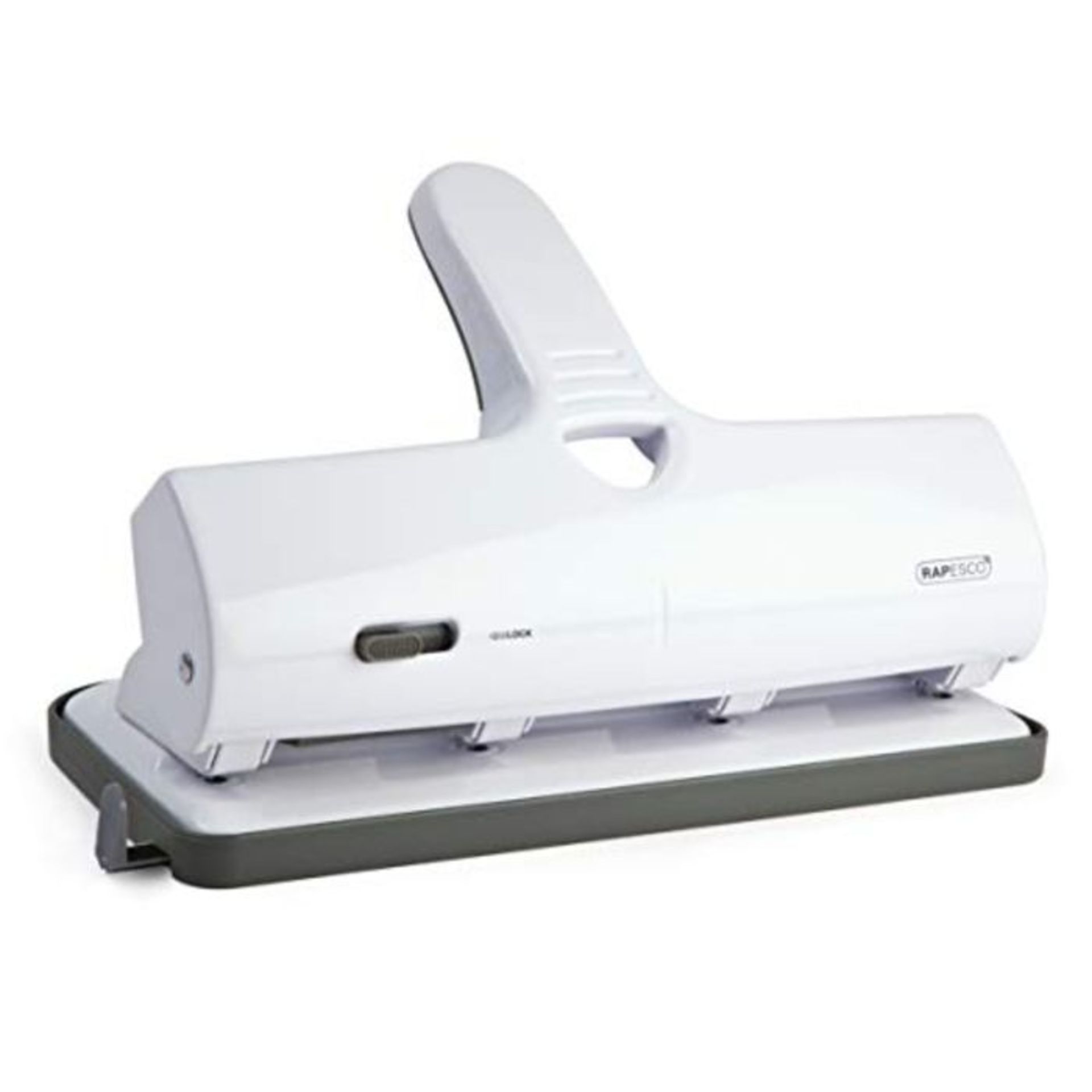 Rapesco 1324 ALU 40 Heavy Duty 4-Hole Punch - White