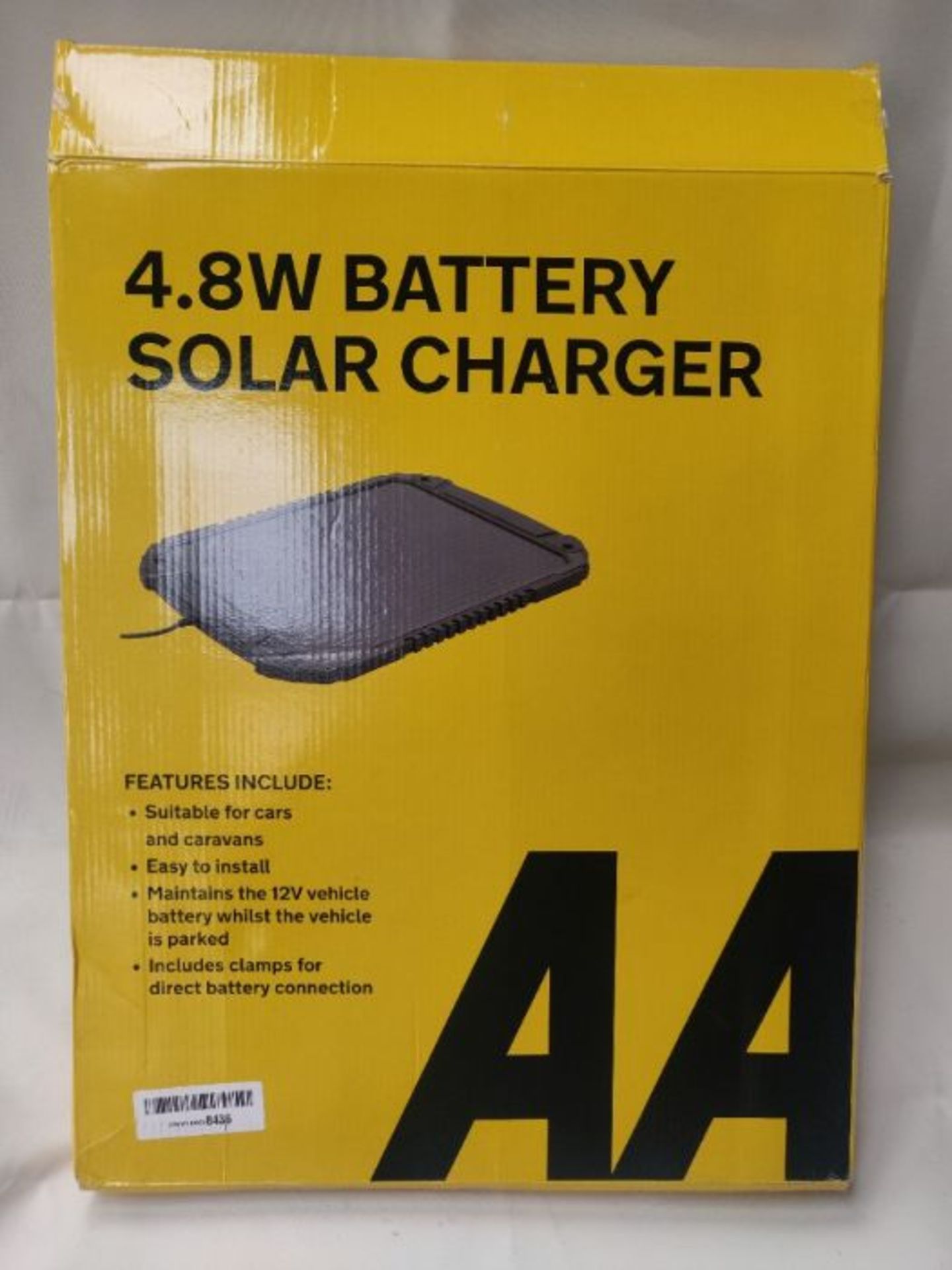 AA 12V Car Solar Battery Charger 4.8W AA1432 - For Vehicles And Caravans - Battery Con - Bild 2 aus 3