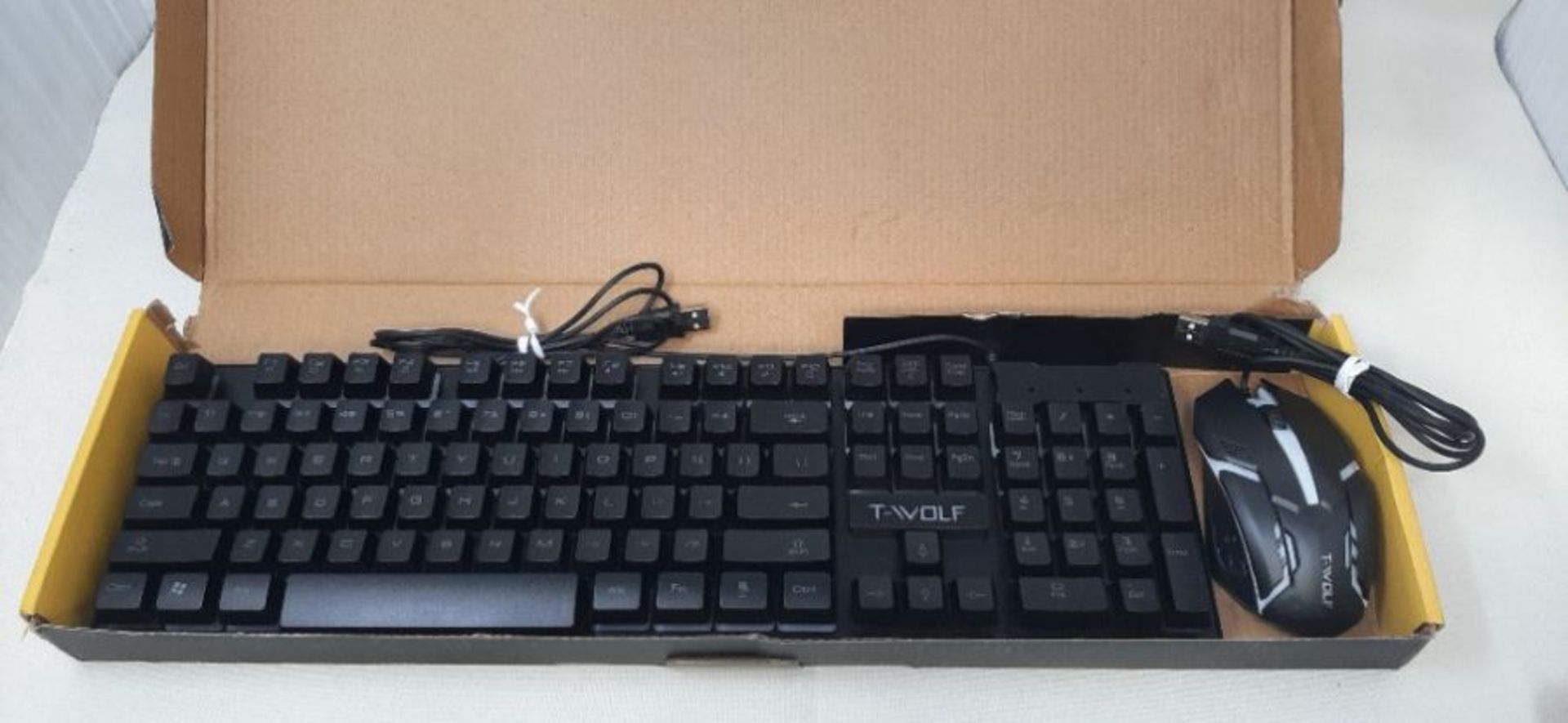 Rainbow Lit Gaming Keyboard and Mouse Mechanical Feel - Image 2 of 3