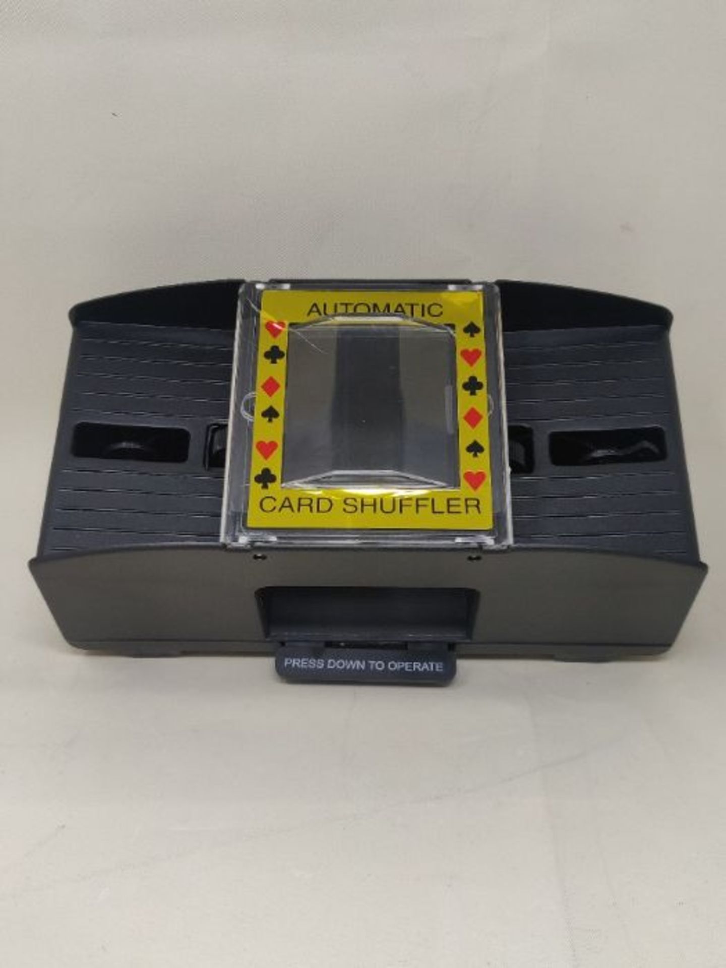 Relaxdays Card Shuffler 2 Decks Electronic Mixing Machine to Shuffle Playing Cards Bat - Image 3 of 3