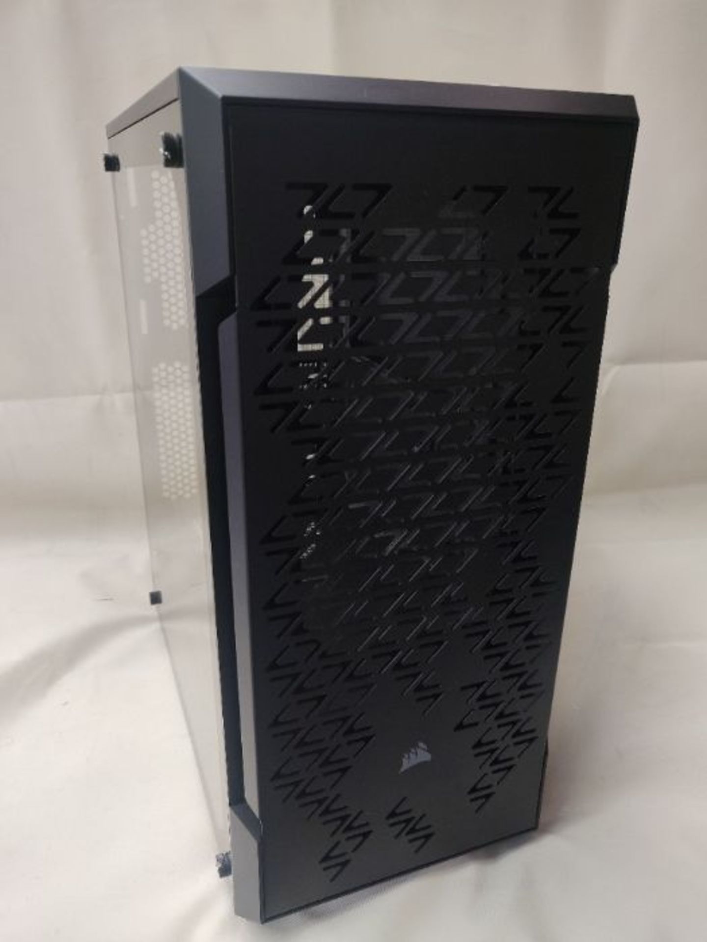 RRP £79.00 Corsair iCUE 220T RGB Airflow, Tempered Glass Mid-Tower ATX Smart Gaming Case, Black - Image 2 of 2