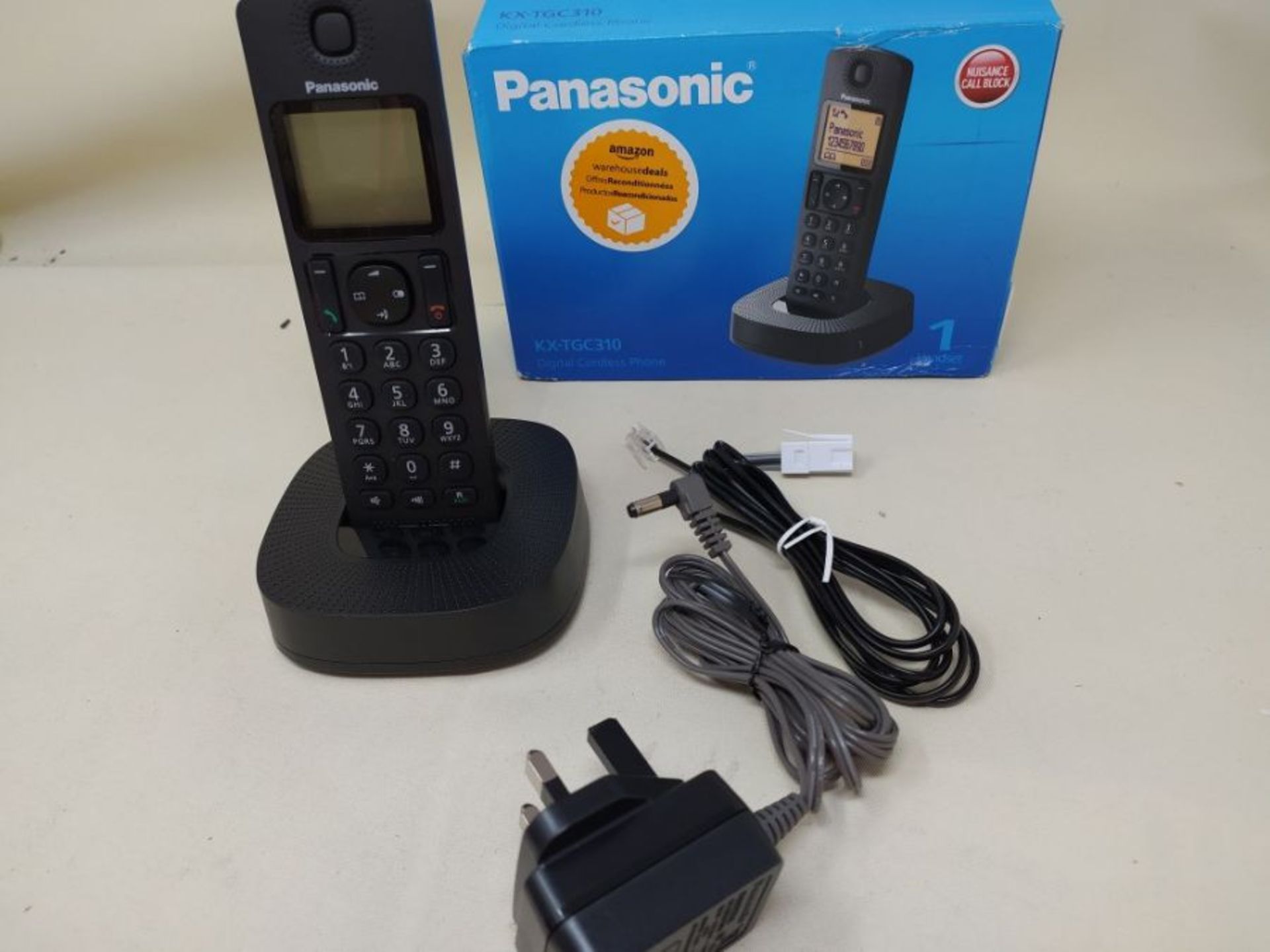 Panasonic KX-TGC310EB Digital Cordless Phone with Nuisance Call Blocker - Black - Bild 2 aus 2