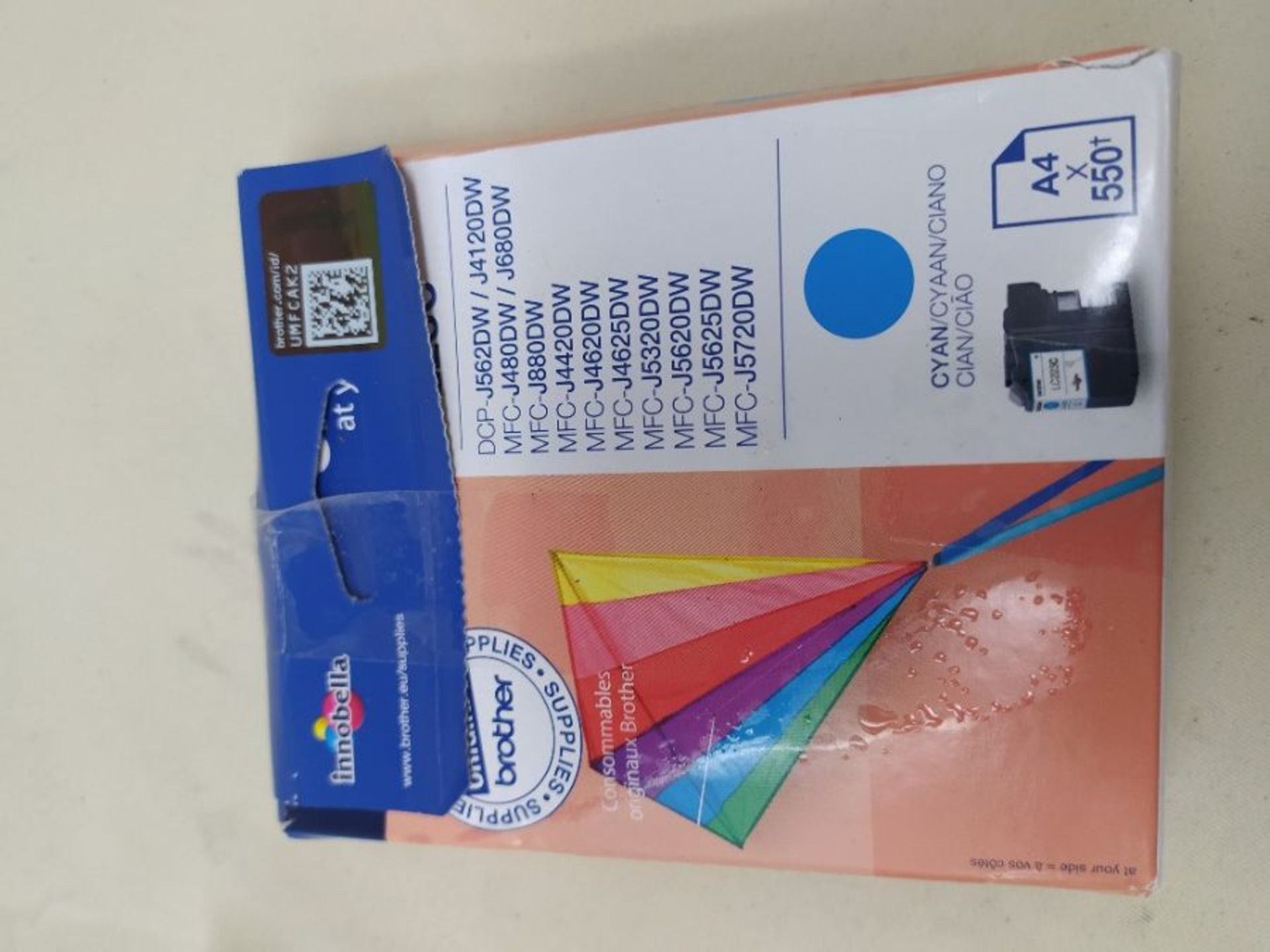 Brother LC-223C Inkjet Cartridge, Cyan, Single Pack, High Yield, Includes 1 x Inkjet C - Image 3 of 3