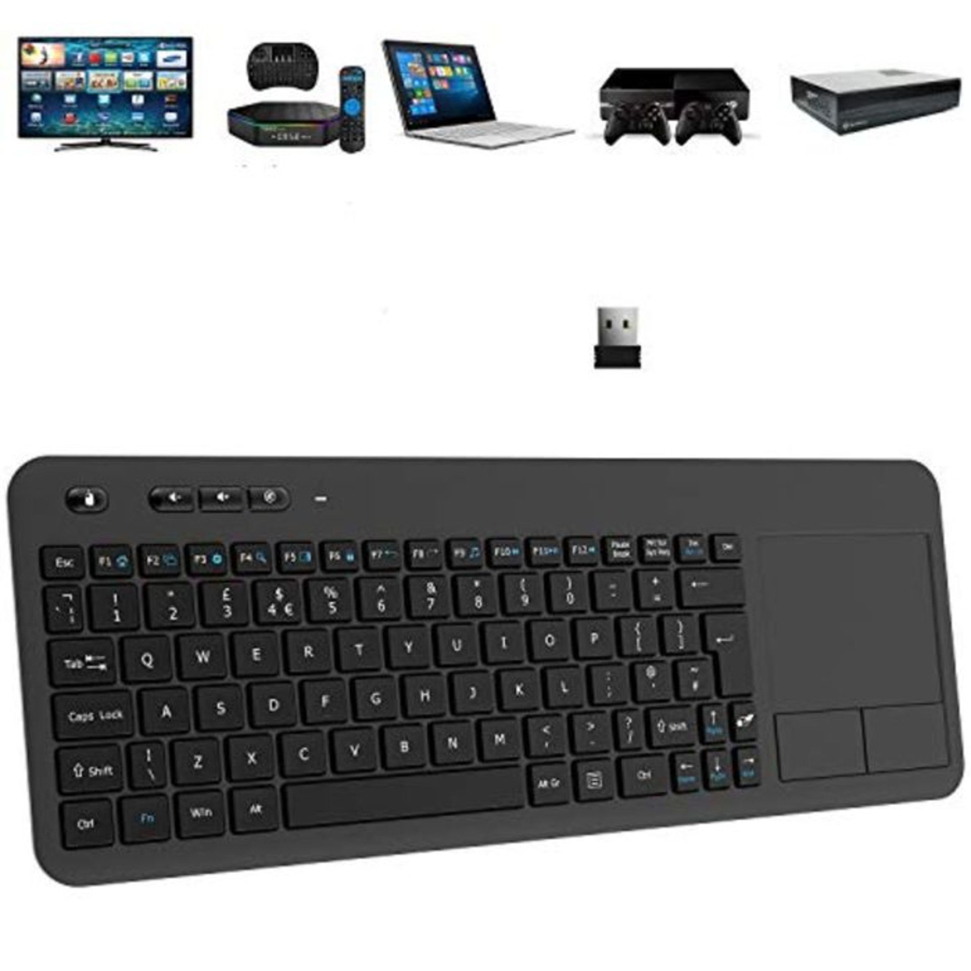 Wireless Keyboard, TedGem 2.4G Wireless Keyboard with Touchpad Keyboard Wireless Soft