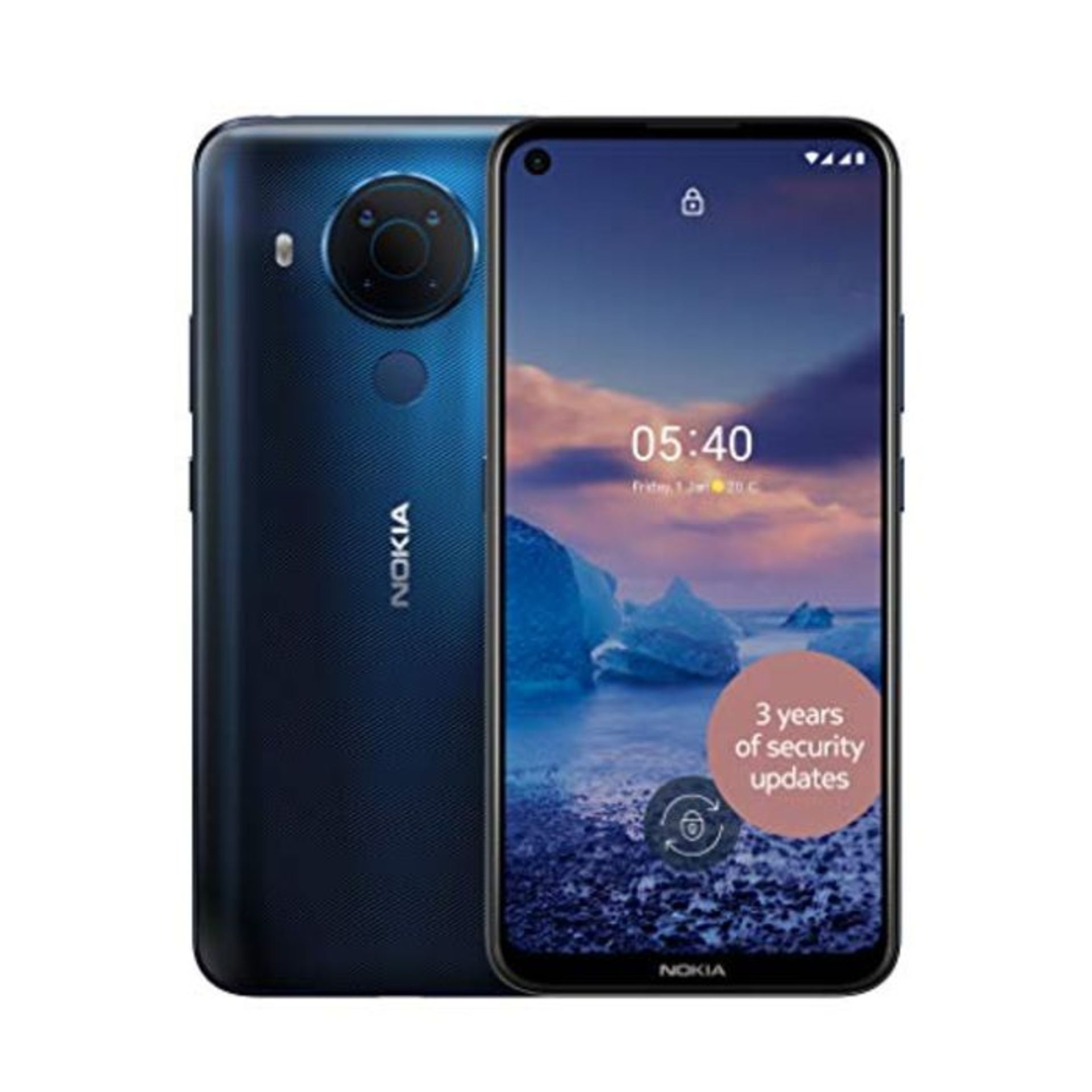 RRP £134.00 Nokia 5.4 6.39 Inch Android UK SIM Free Smartphone with 4 GB RAM and 64 GB Storage (Du