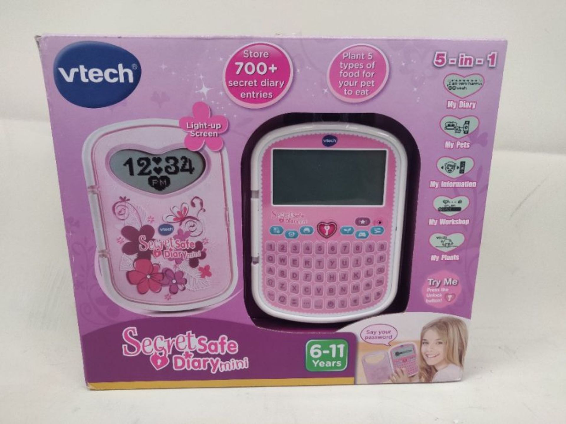 Vtech 149703 Secret Safe Mini Diary, Pink - Image 2 of 3