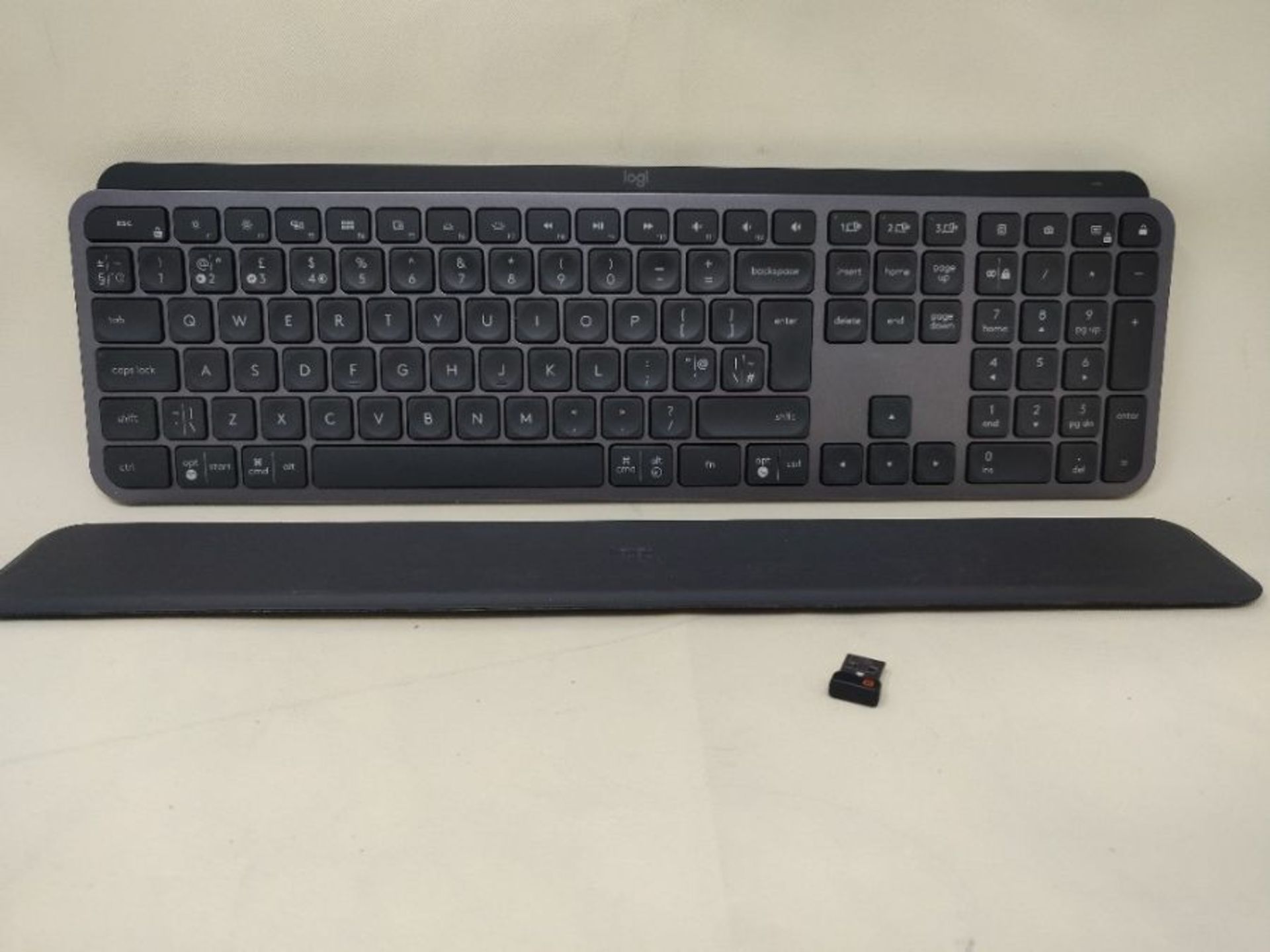 RRP £90.00 Logitech MX Keys Advanced Illuminated Wireless Keyboard, Bluetooth, Tactile Responsive - Image 2 of 2