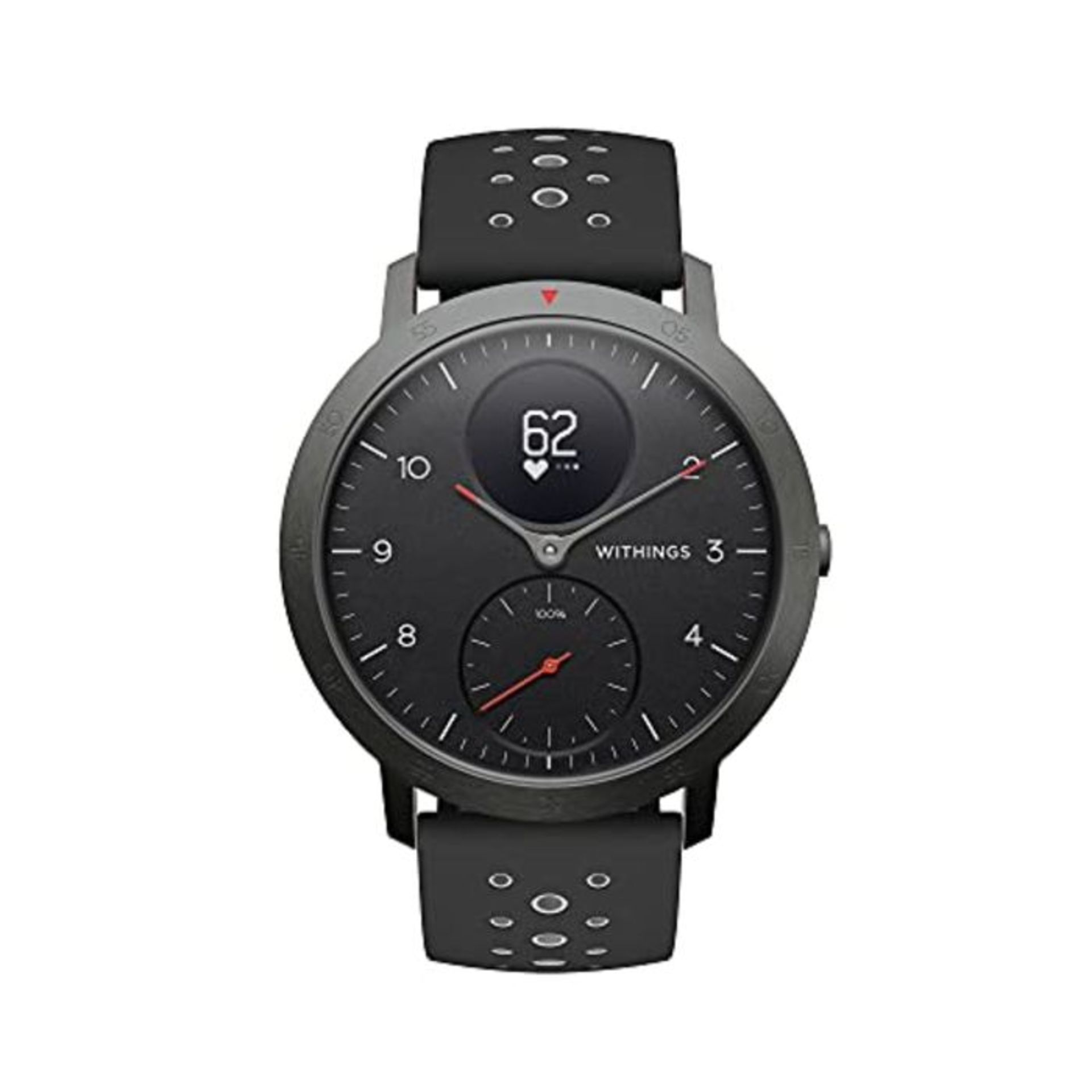 RRP £141.00 [CRACKED] Withings Steel HR Sport - Multisport hybrid Smartwatch, connected GPS, heart