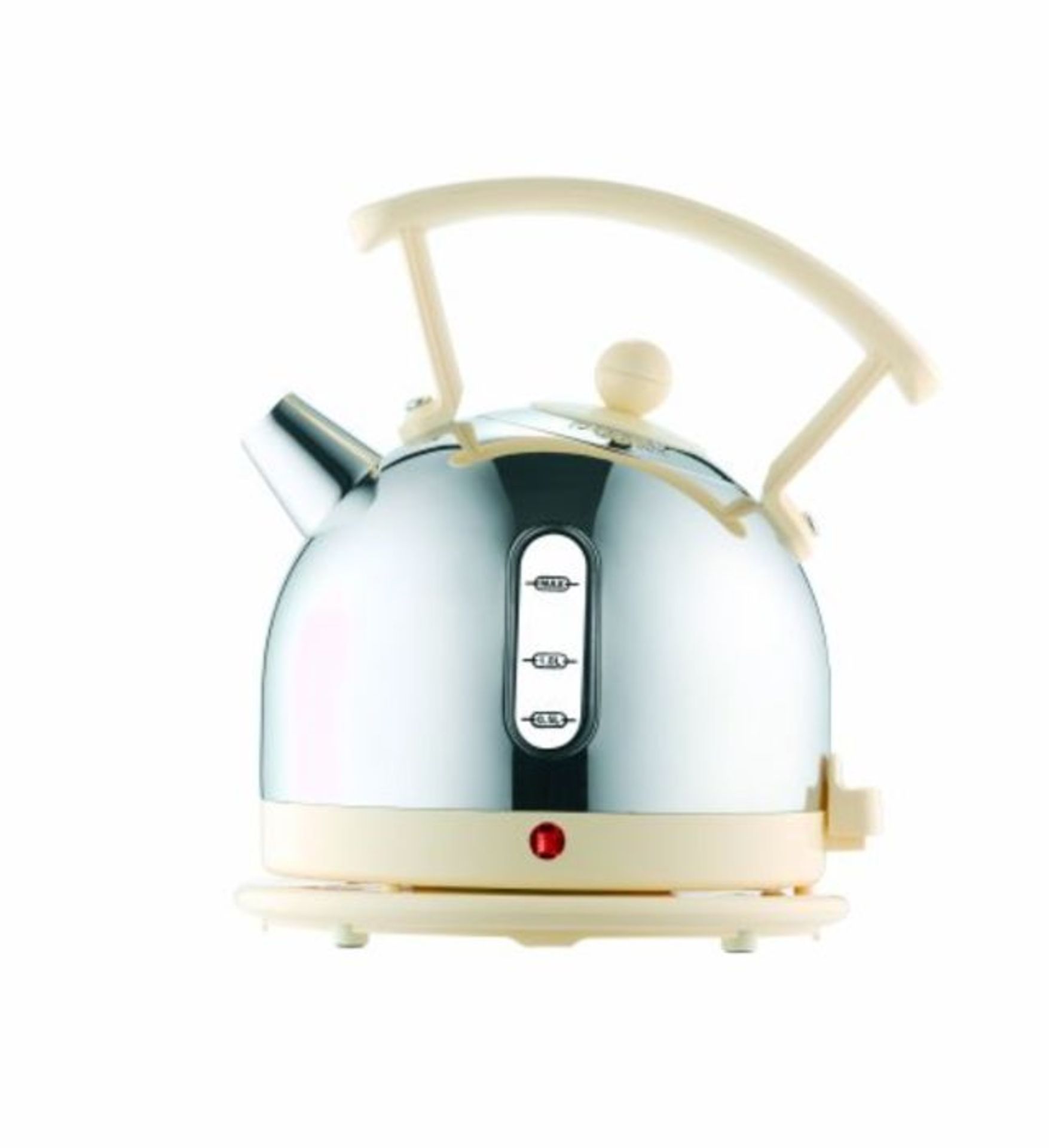 RRP £199.00 Dualit Dome Kettle 72702 - Chrome and Cream Finish