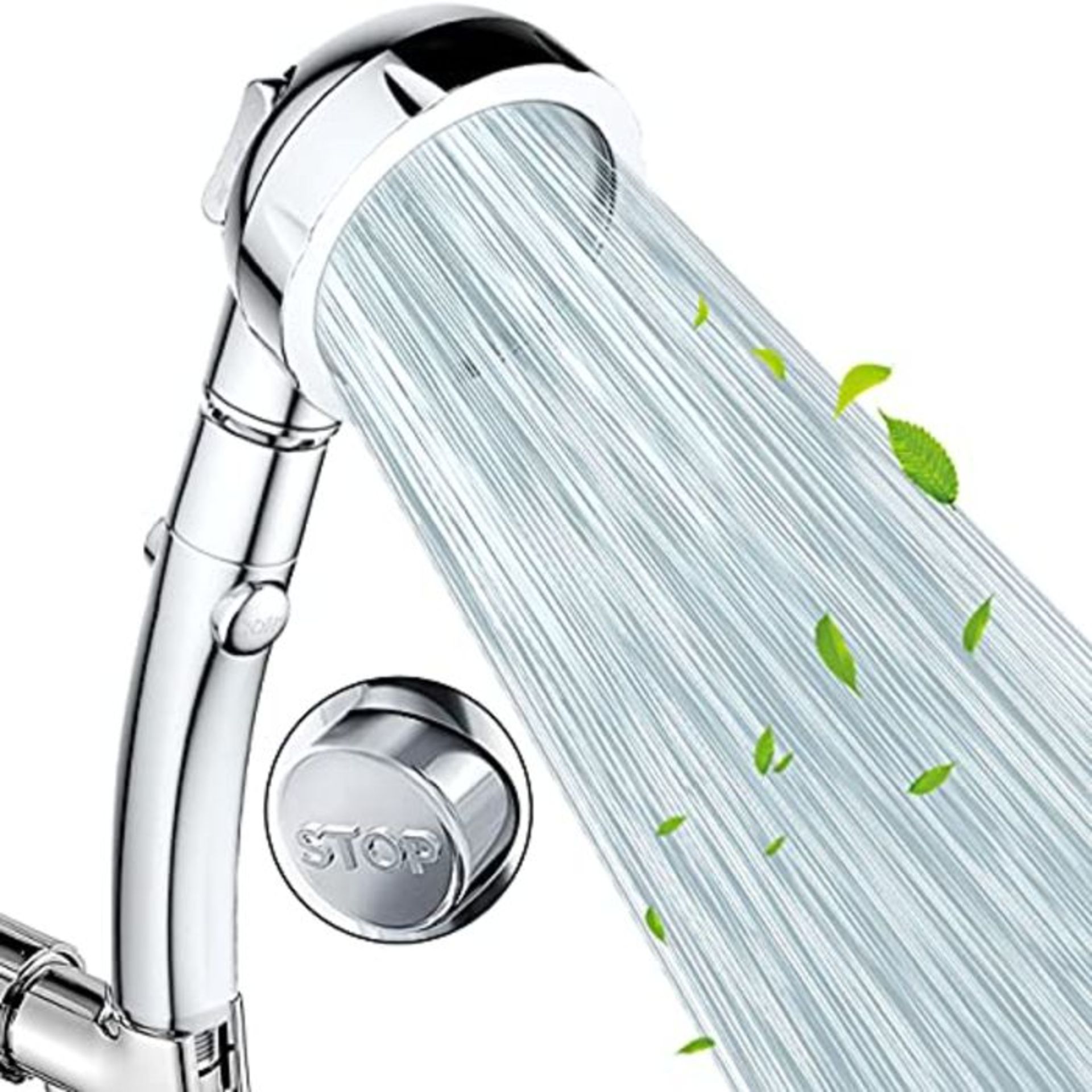 Nosame Shower,High Pressure Handheld Shower Head with ON/Off Pause Switch 3-Settings W