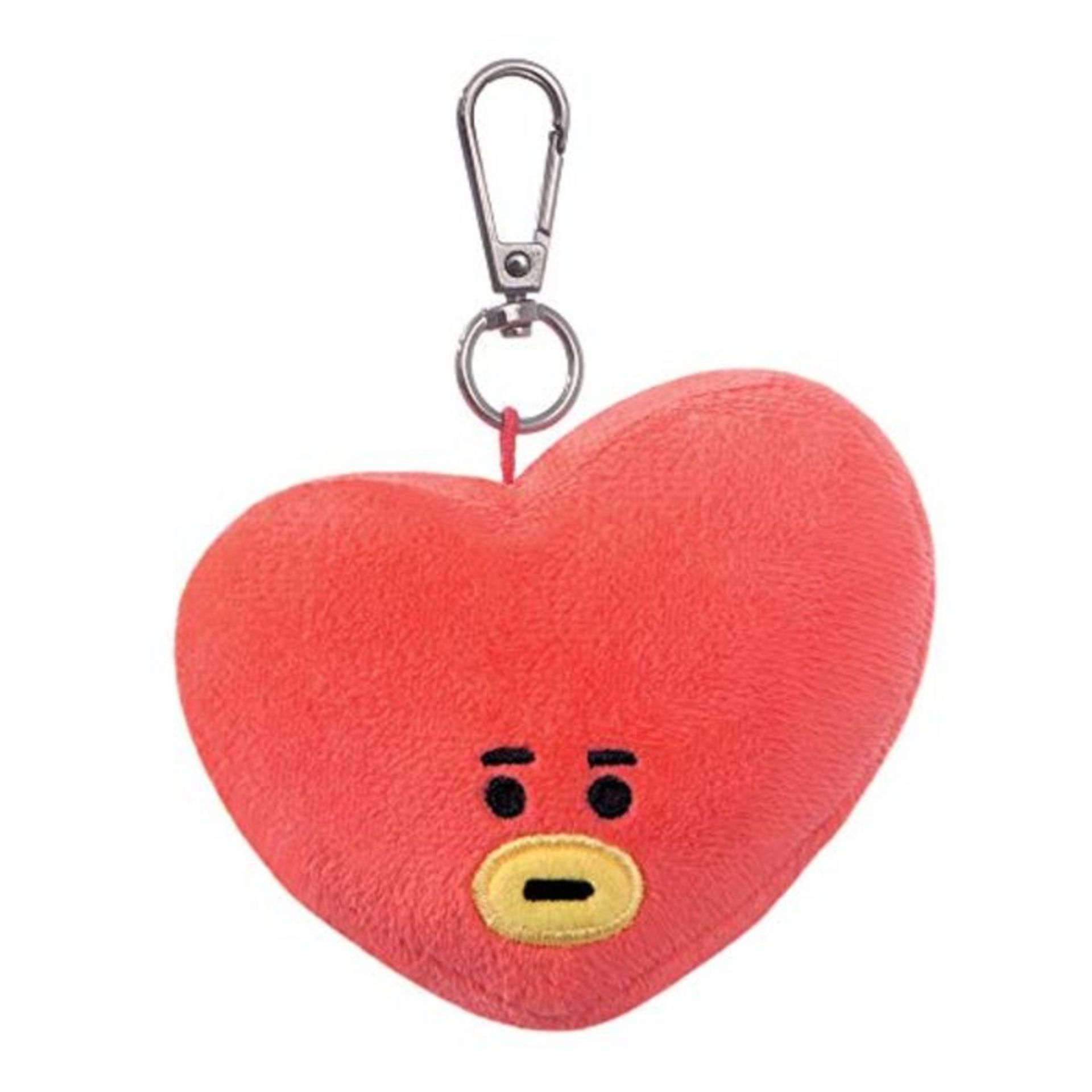 AURORA BT21 Official Merchandise, TATA Plush Key Clip, 61335, Blue and Red