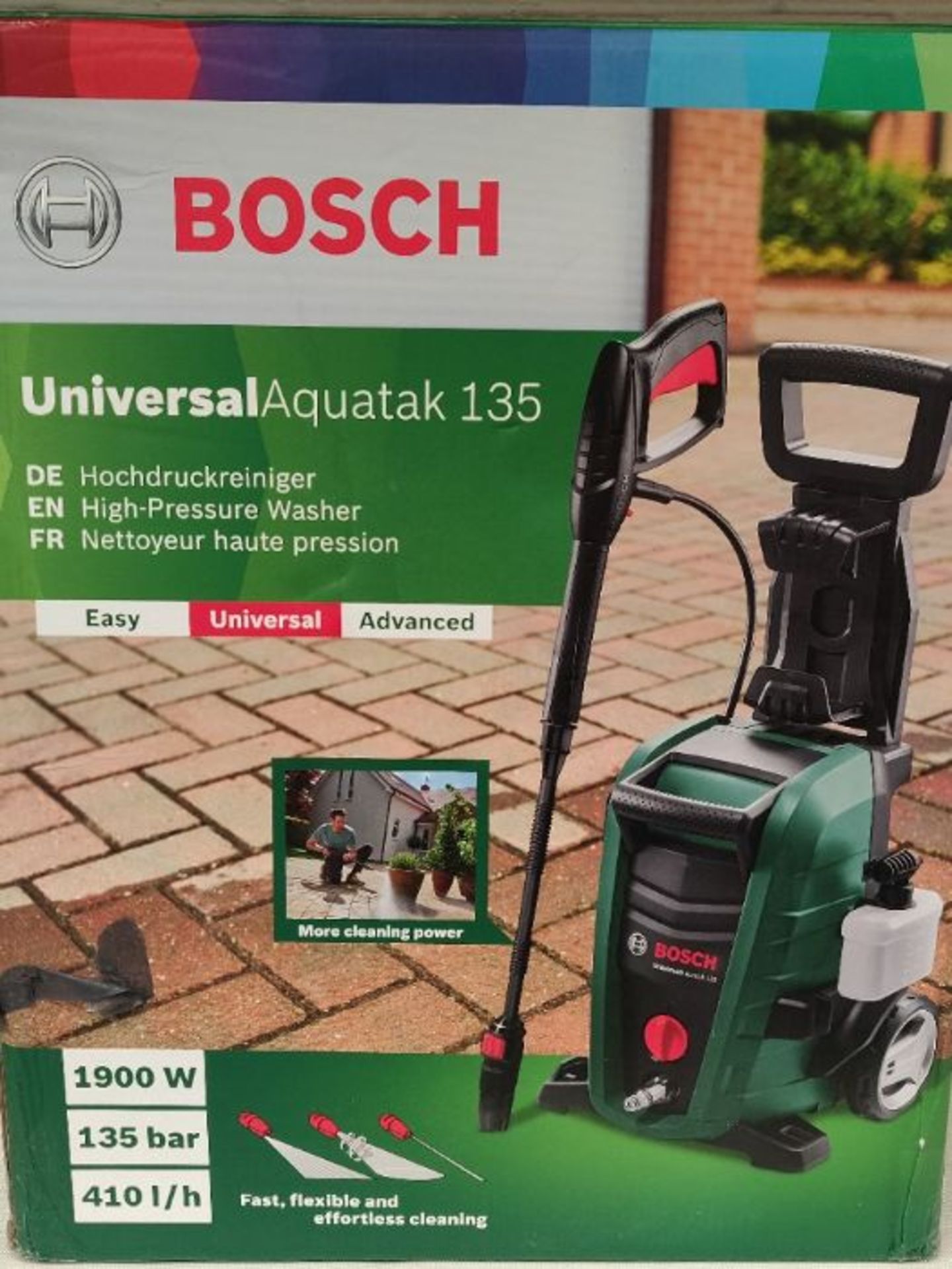 RRP £156.00 Bosch UniversalAquatak 135 High Pressure Washer - Image 2 of 3