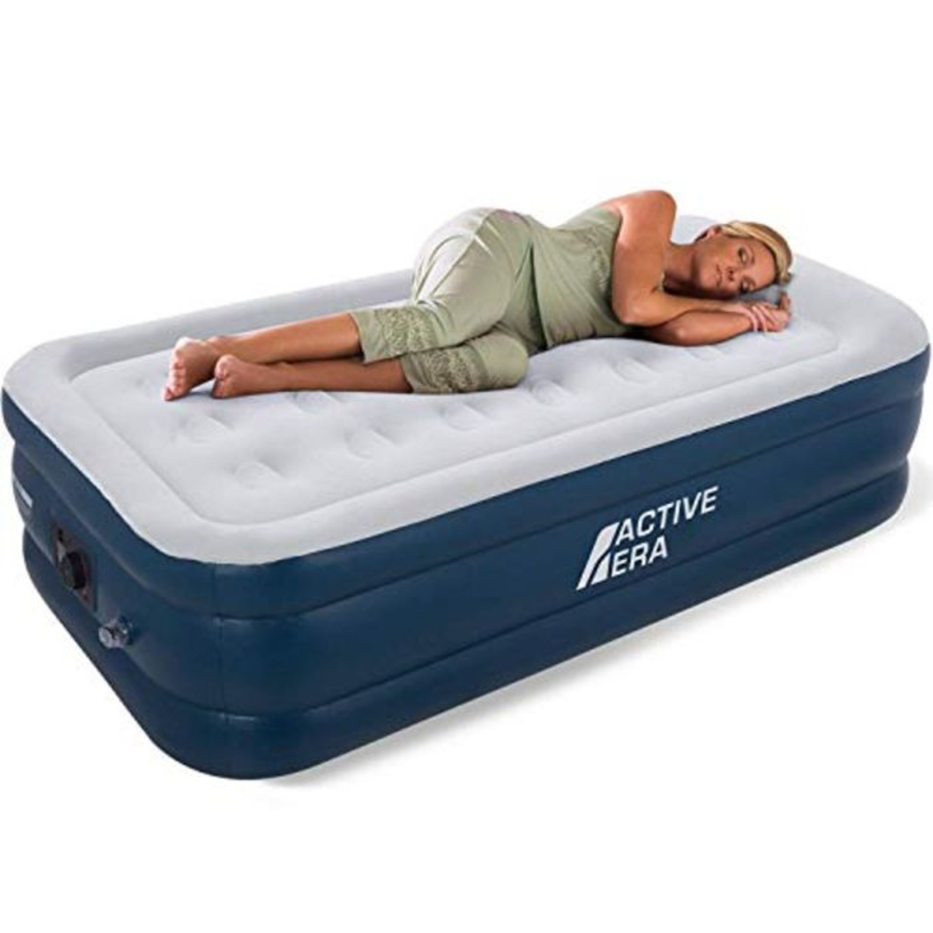 Active Era Air Bed - Premium Single Size AirBed with a Built-in Electric Pump and Pill