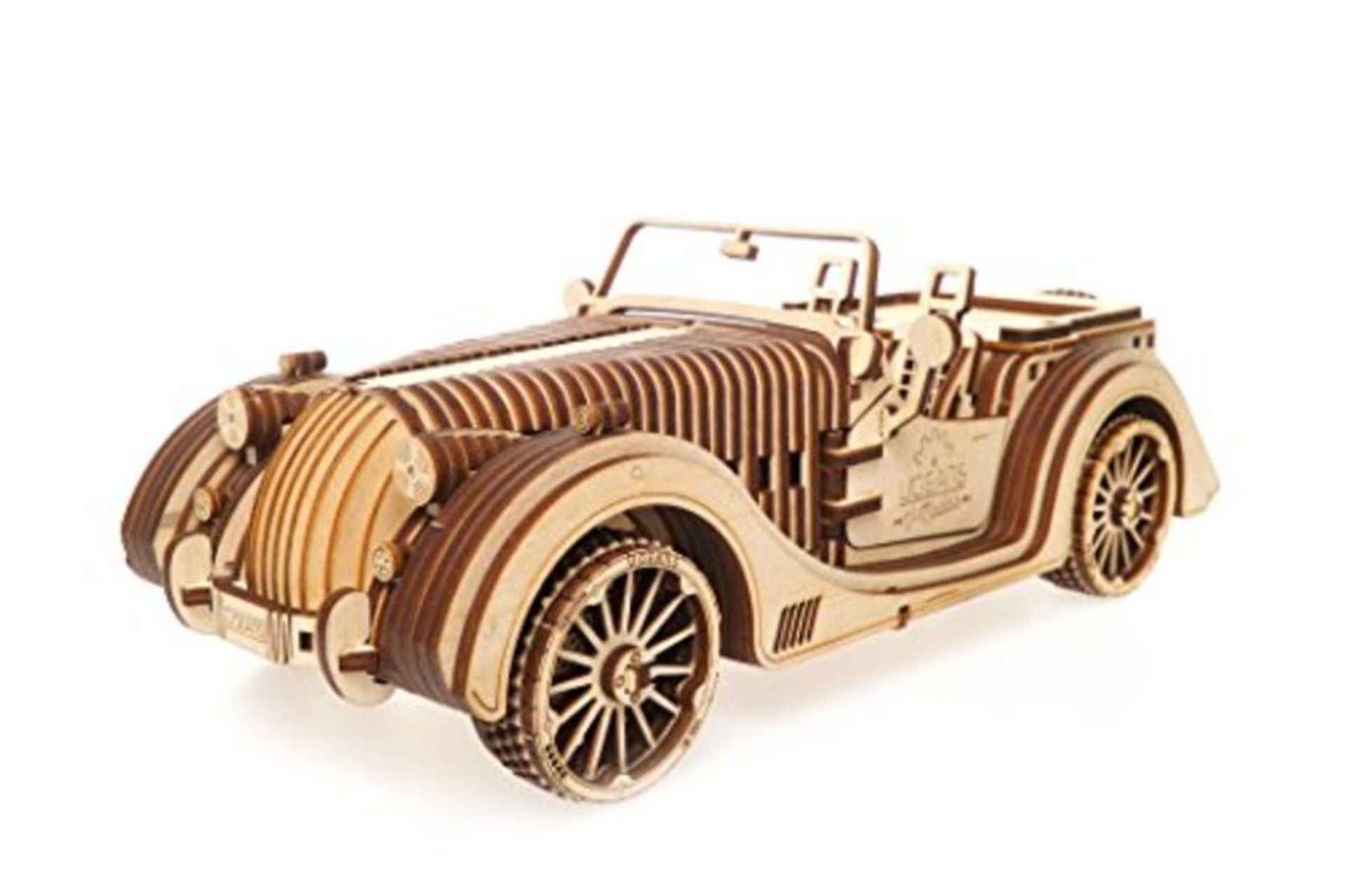 UGears VM-01 Roadster Vehicle  3D Wooden Art DYI  Fun Projects for Adults and Ch