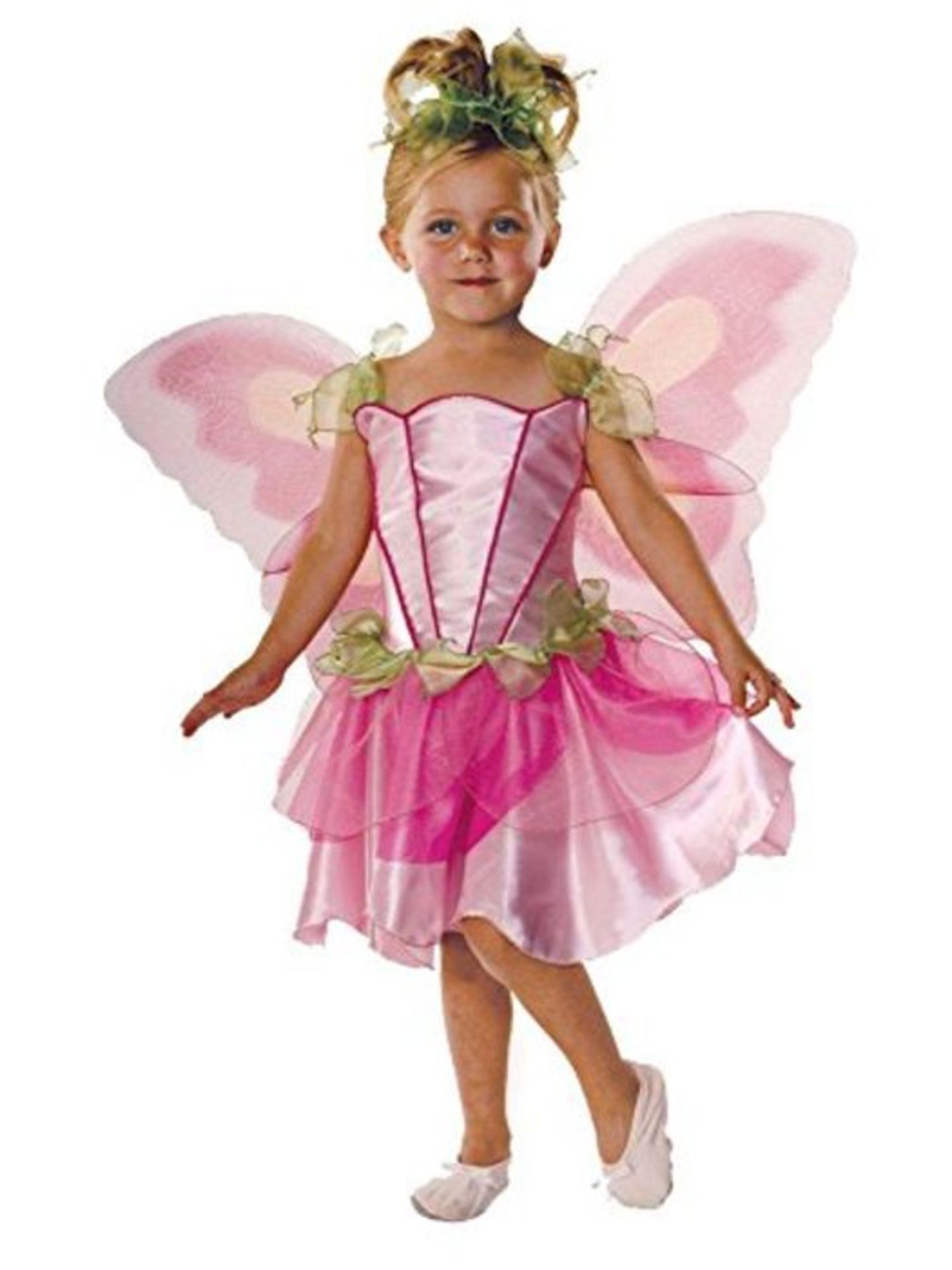 Rubie's Springtime Pink Fairy Girls Fancy Dress Fairies Childs Kids Costume + Wings